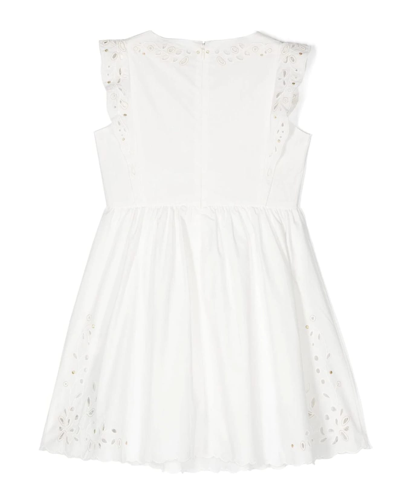 Chloé White Cotton Dress - Bianco