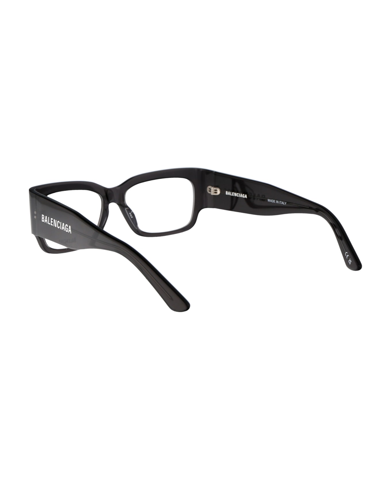 Balenciaga Eyewear Bb0332o Glasses - 004 GREY GREY TRANSPARENT
