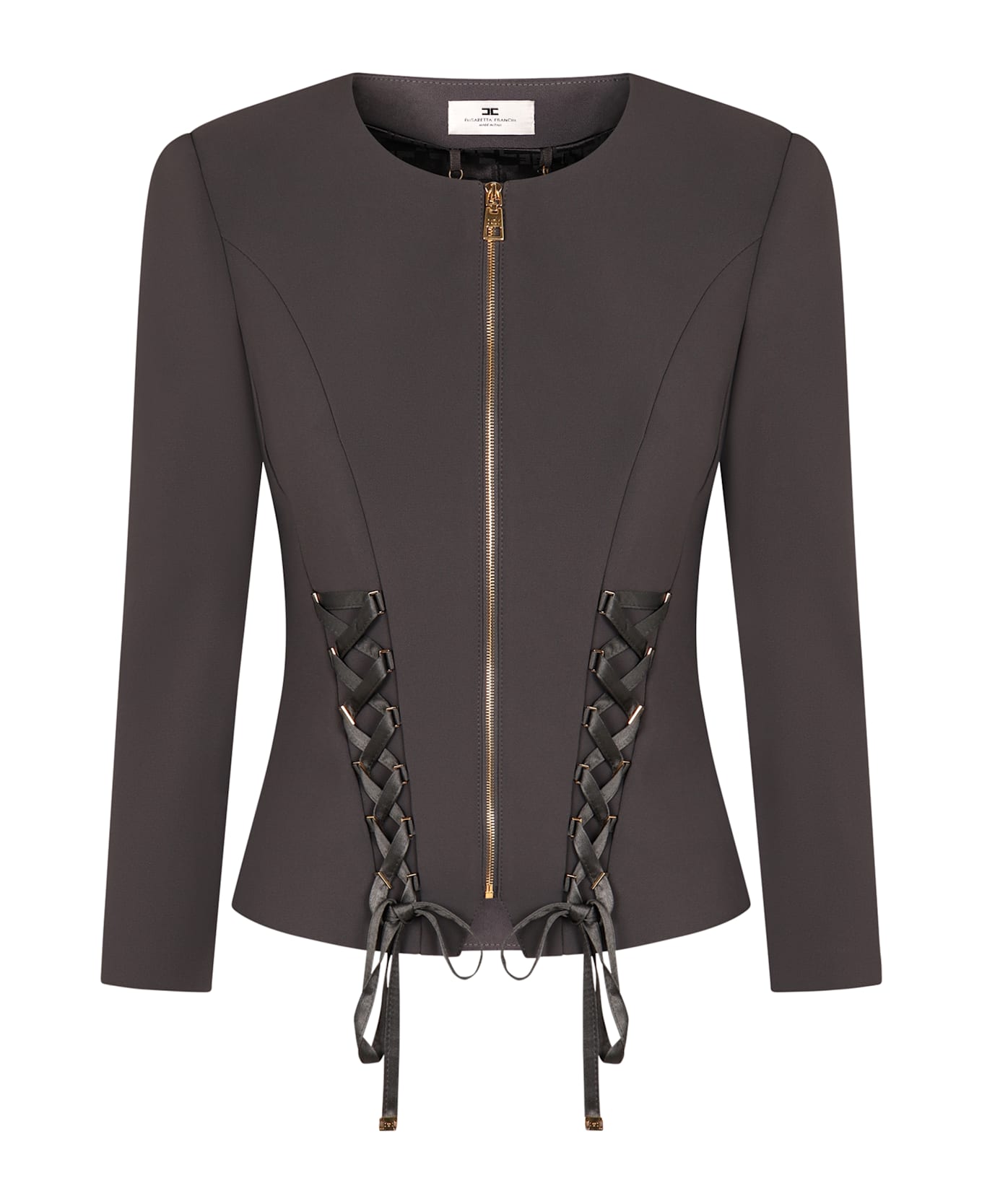 Elisabetta Franchi Crêpe De Chine Jacket - grey