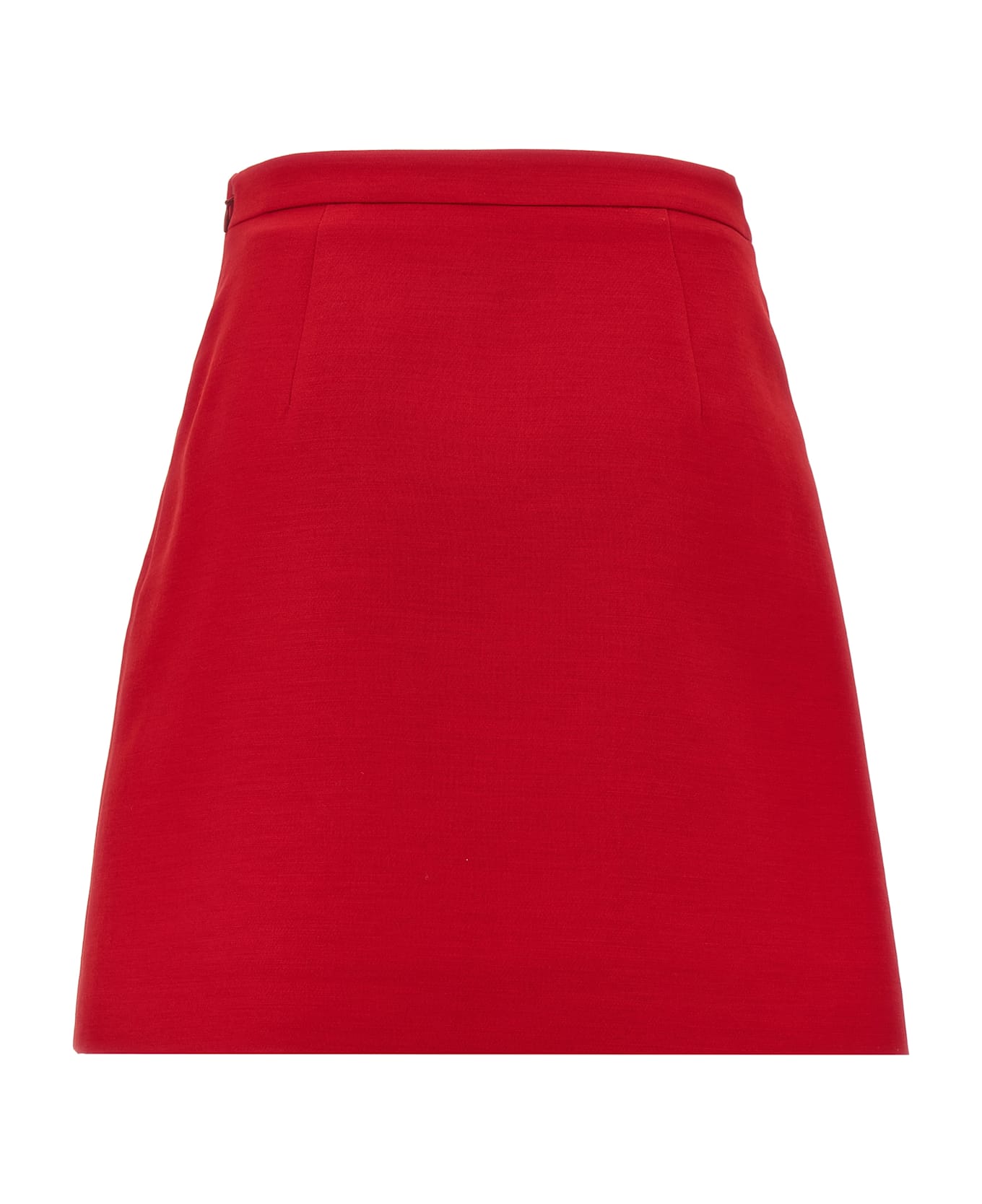 Valentino Garavani Crepe Couture Skirt - Red