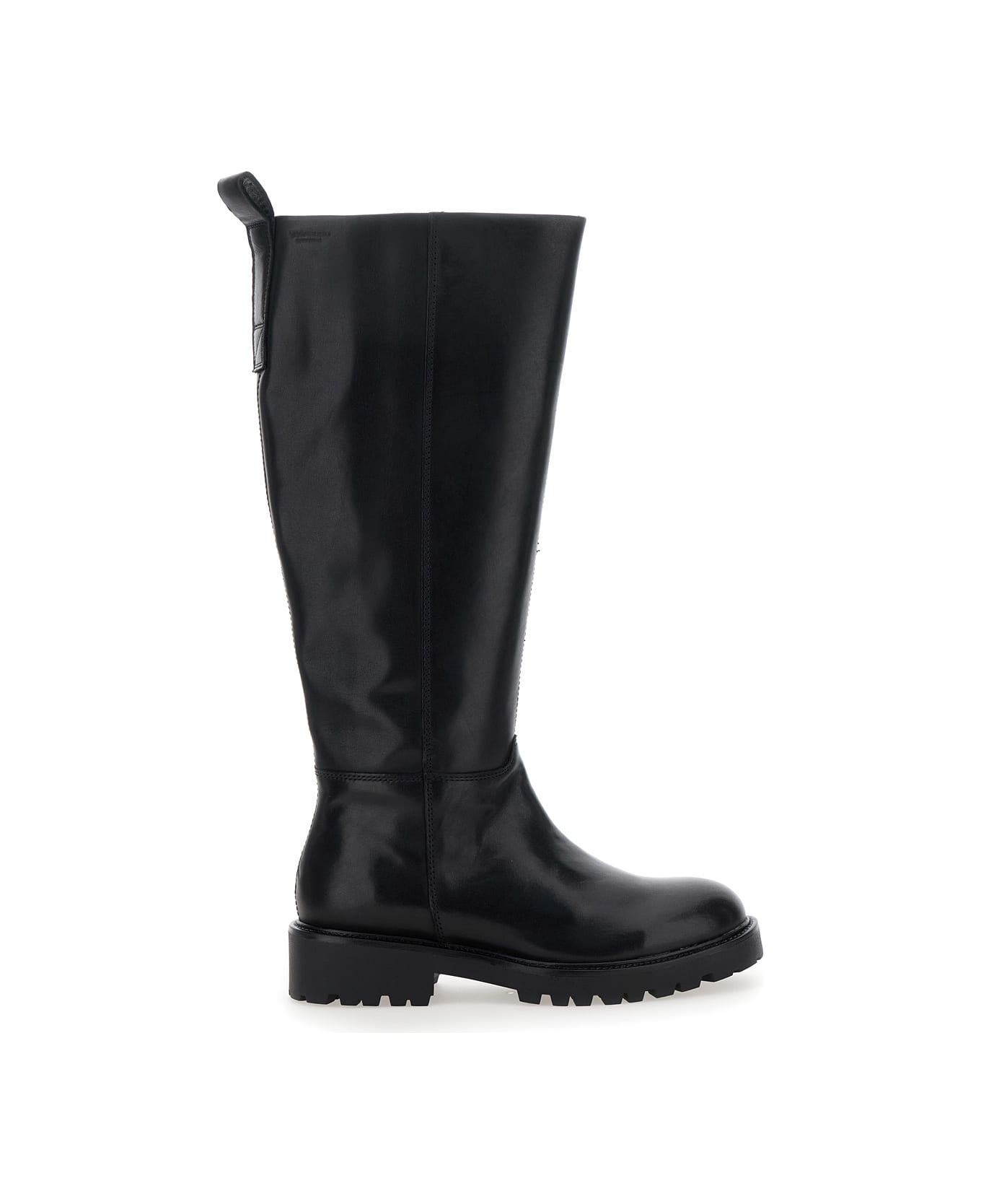 Vagabond 'kenova' Black Knee High Boots In Leather Woman - Black