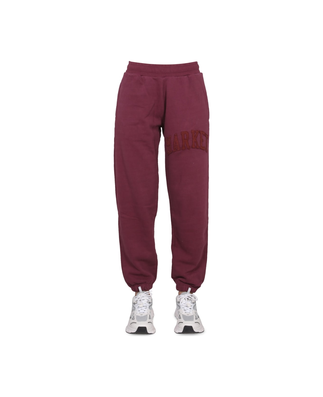 Market Pants With Applied Logo - BORDEAUX name:467