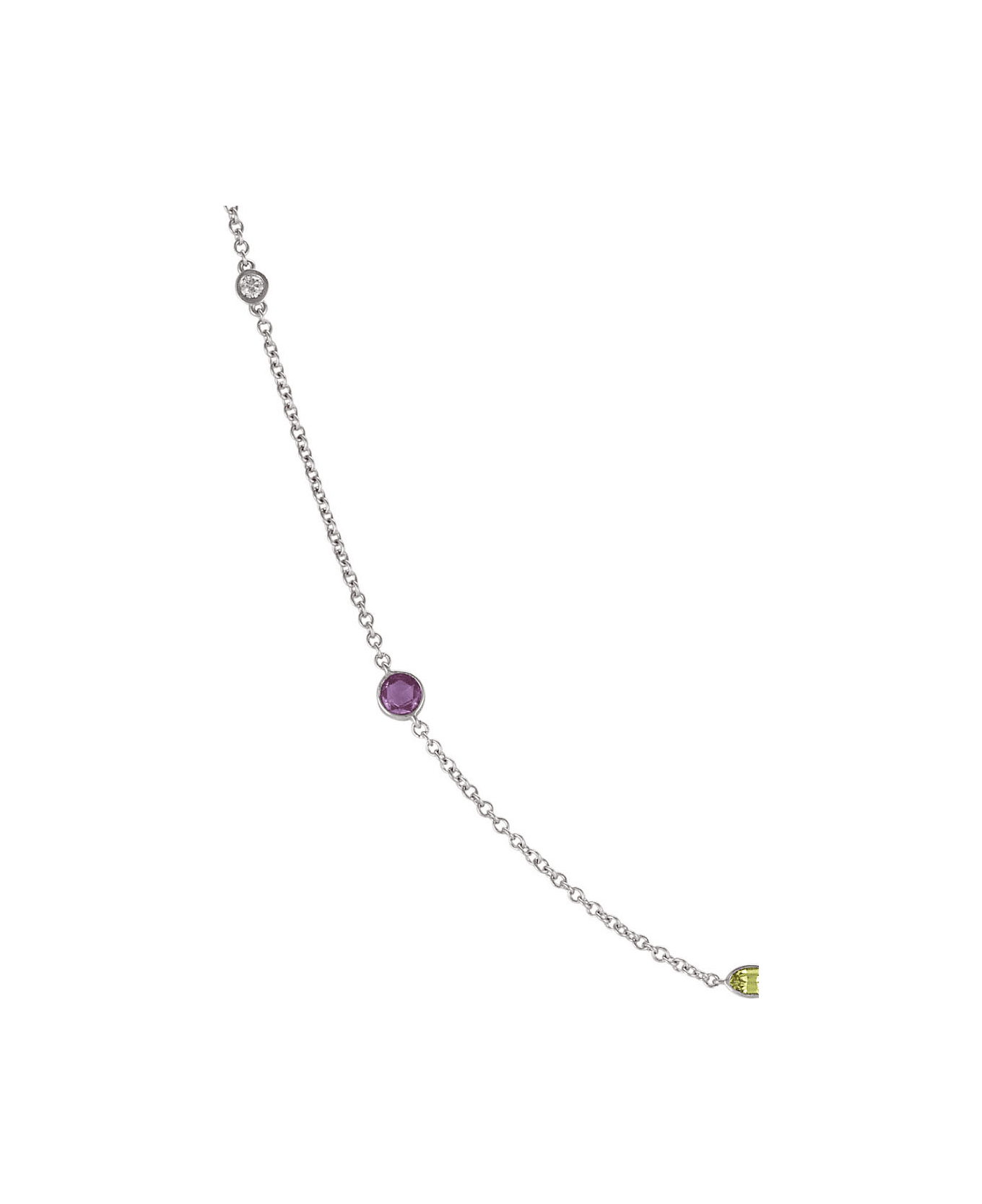 Lo Spazio Jewelry Lo Spazio Yellow, Pink Sapphire and Diamond Necklace - Yellow_Pink ネックレス