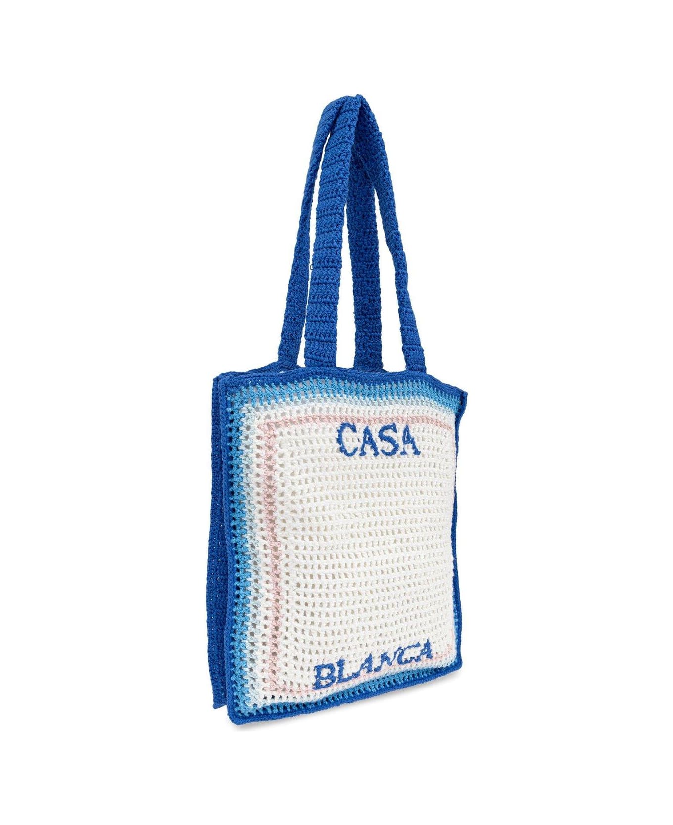 Casablanca Atlantis Knitted Tote Bag - Blue Gradient