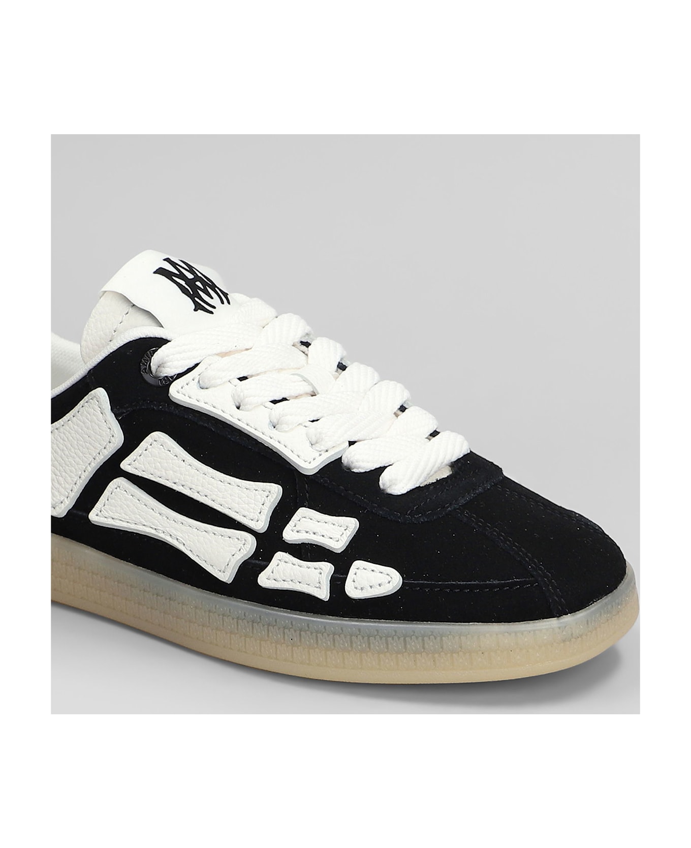 AMIRI Pacific Bones Sneakers In Black Suede - black