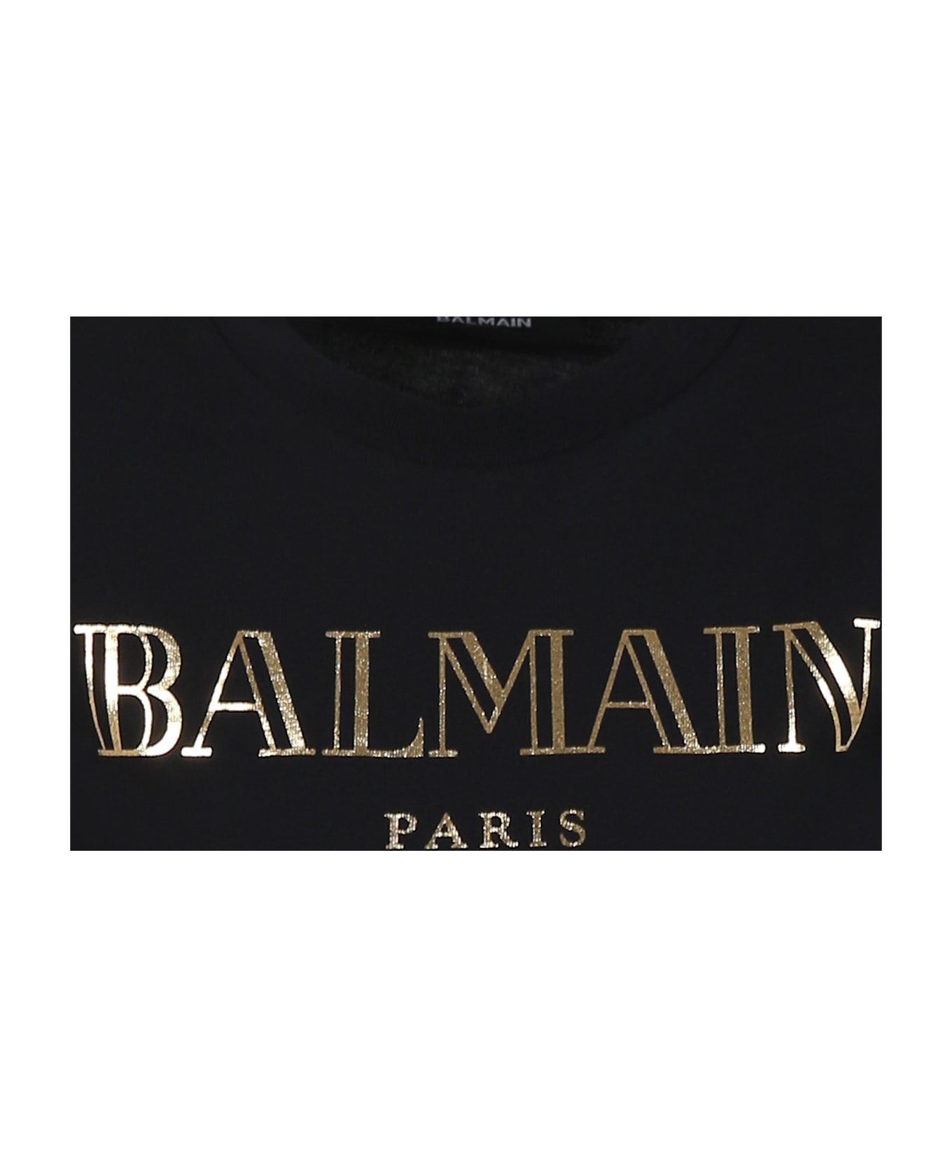 Balmain Black T-shirt For Girl With Logo - Black