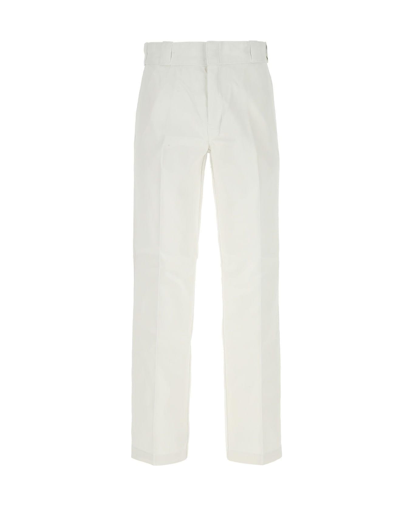 Dickies White Polyester Blend Pant - WHITE