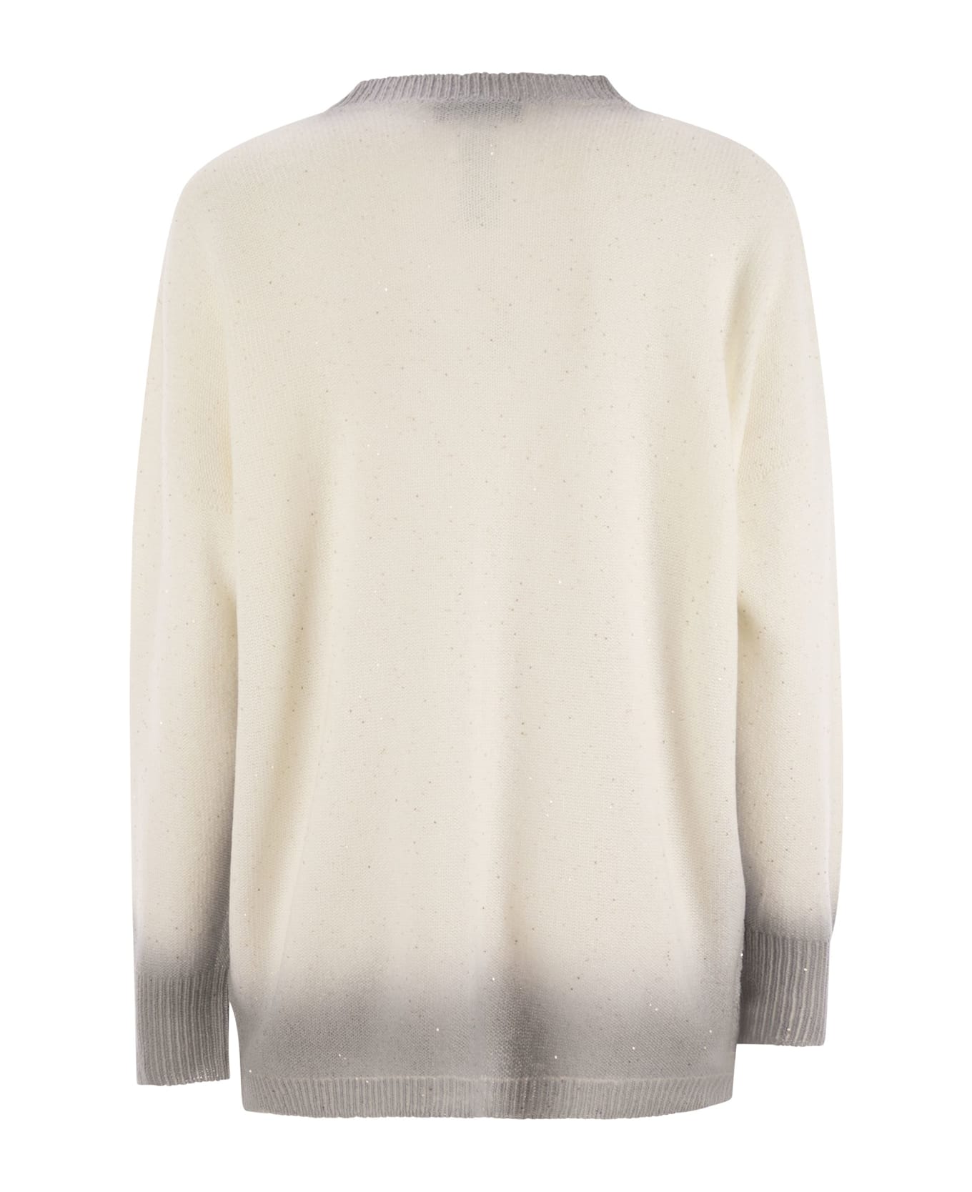 Fabiana Filippi Cotton And Linen Jersey With Sequins - White