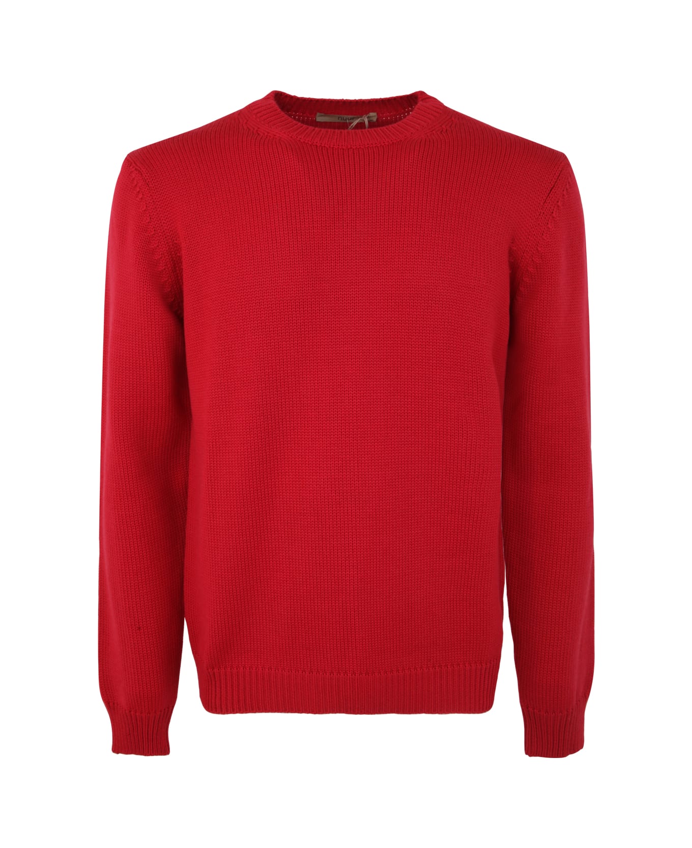 Nuur Long Sleeve Crew Neck Sweater - Red