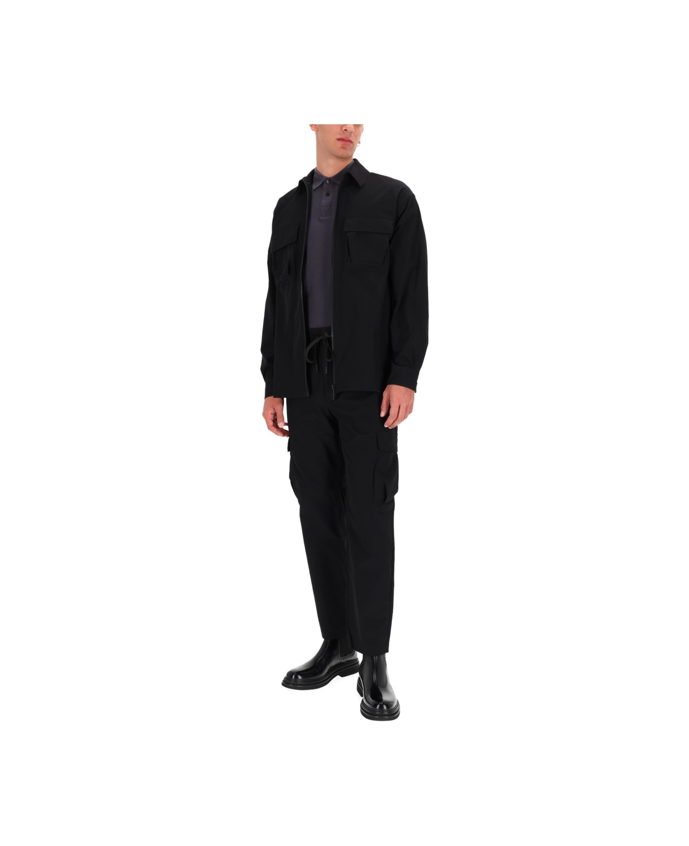 Versace Jeans Couture Zippered Shirt - BLACK