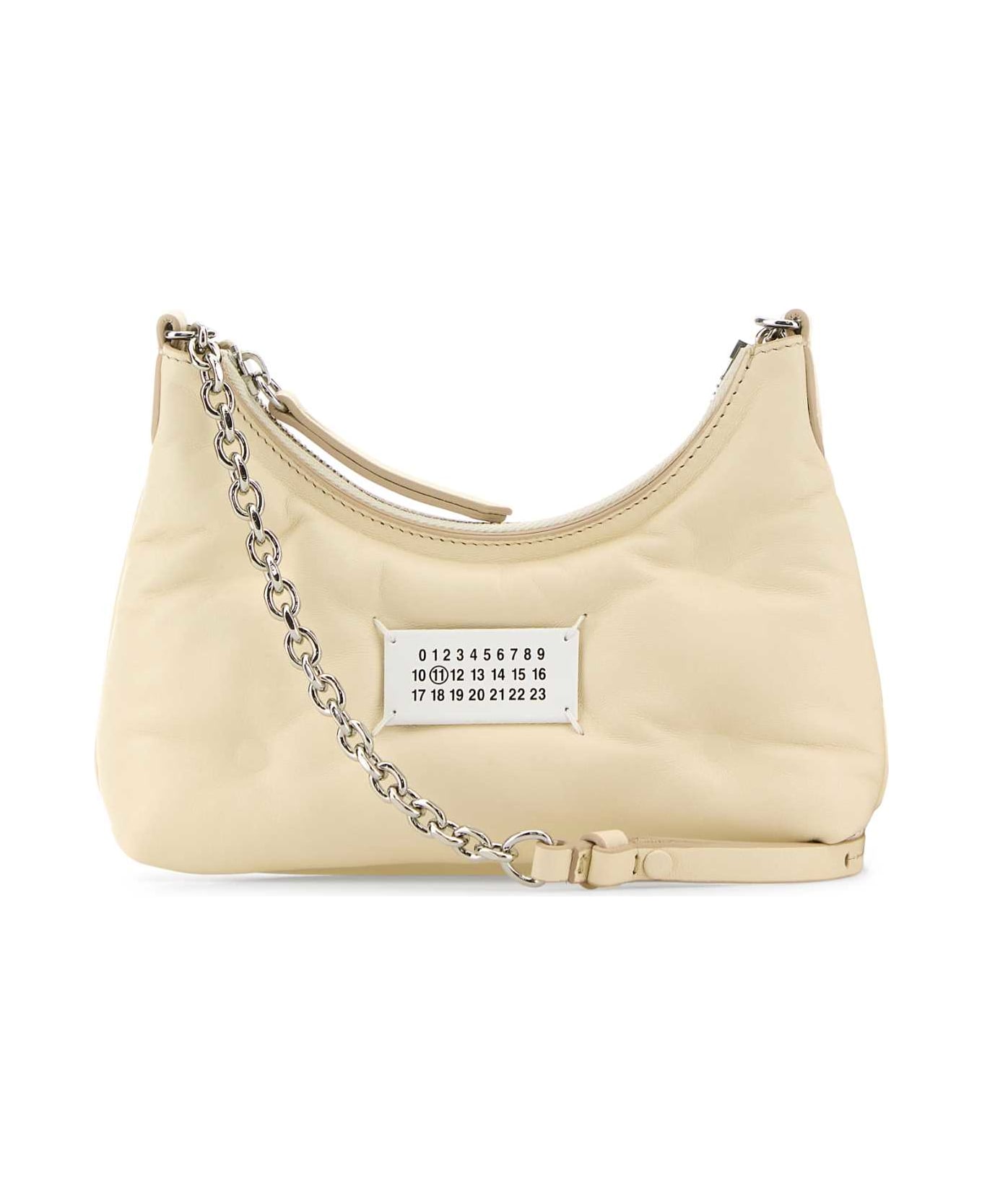 Maison Margiela Small 
hobo
 Ivory Leather Bag - TOILE
