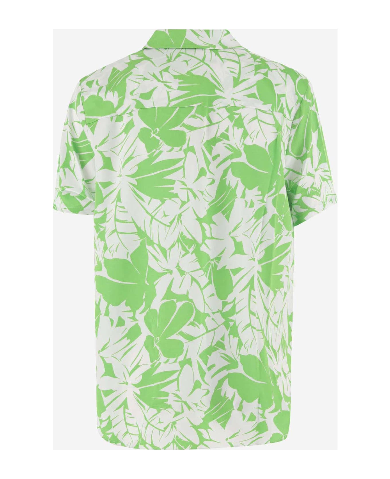 Michael Kors Nylon Shirt With Floral Pattern Michael Kors - Green