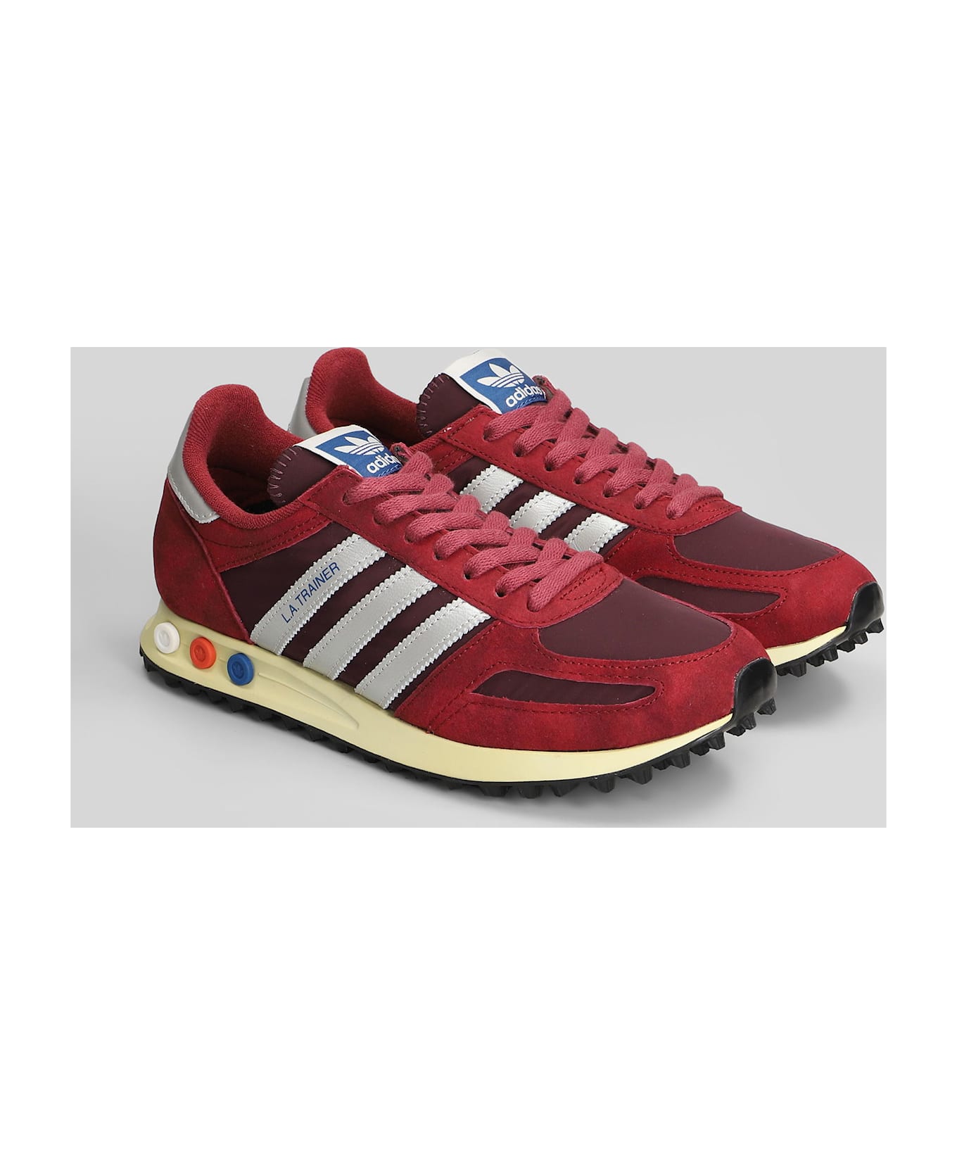 Adidas La Trainer Og Sneakers In Bordeaux Suede And Fabric - bordeaux
