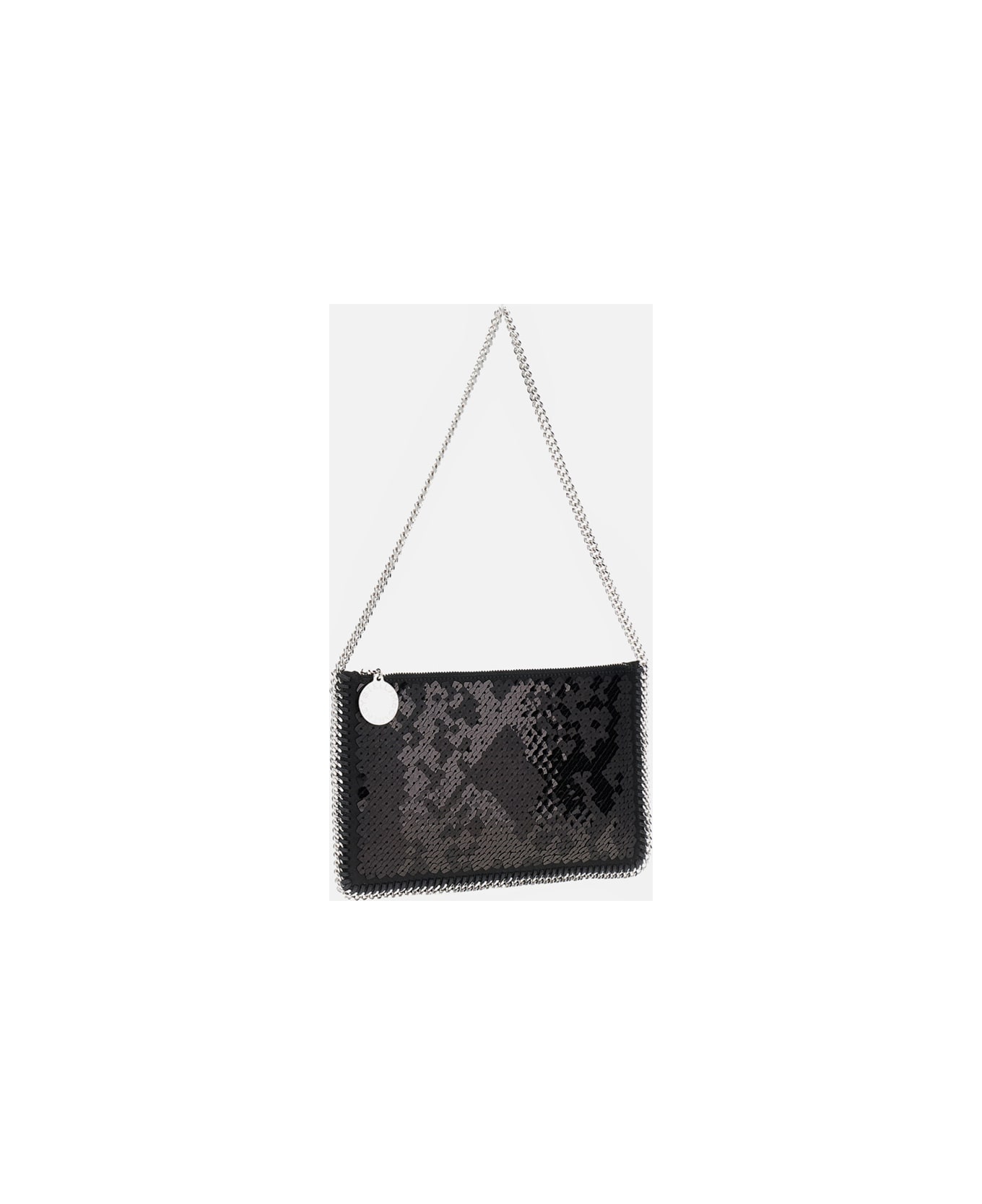 Stella McCartney Falabella Pochette With Sequins Embroidery - Black