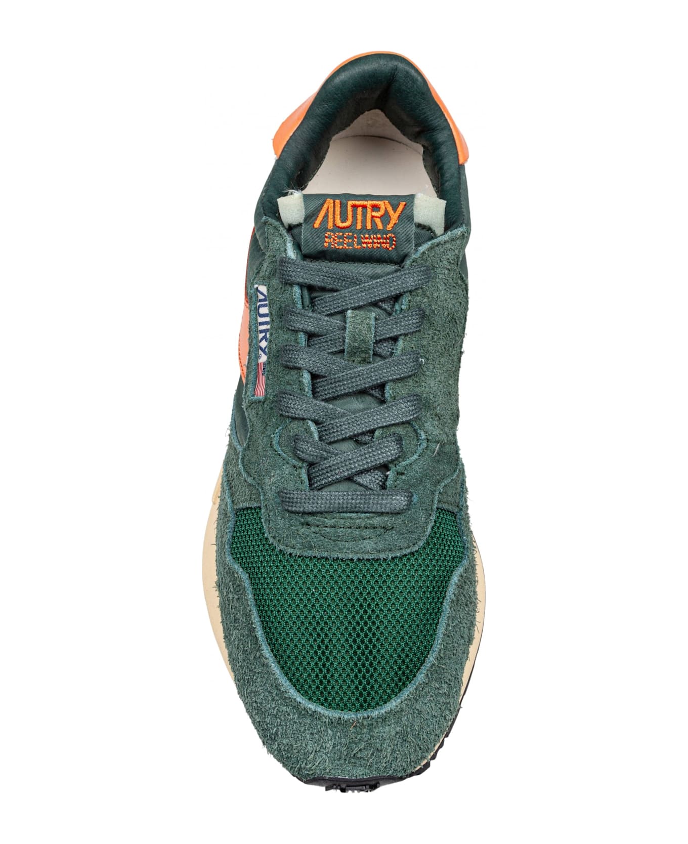 Autry Sneakers Reelwind In Suede And Nylon Color Green - GREEN
