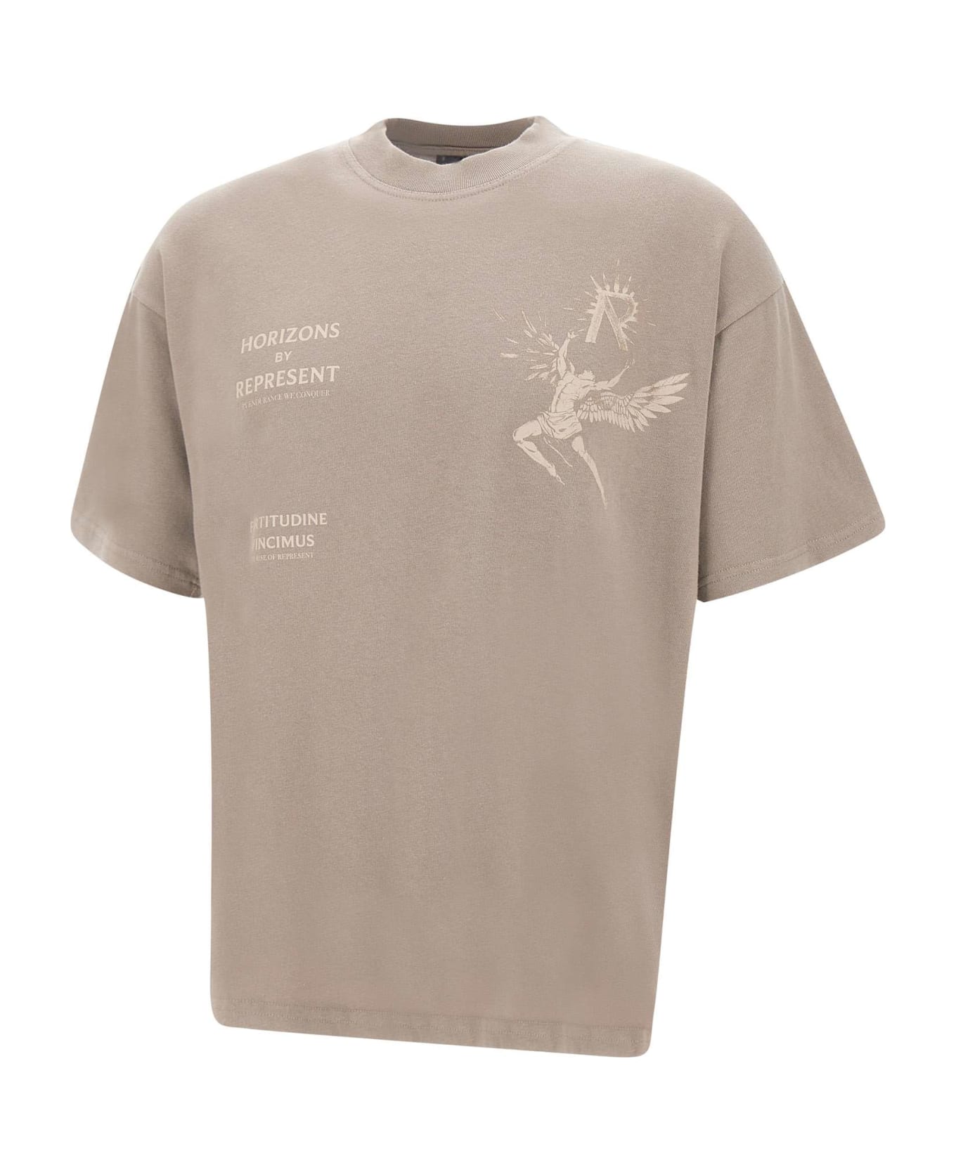 REPRESENT "icarus" Cotton T-shirt - BEIGE