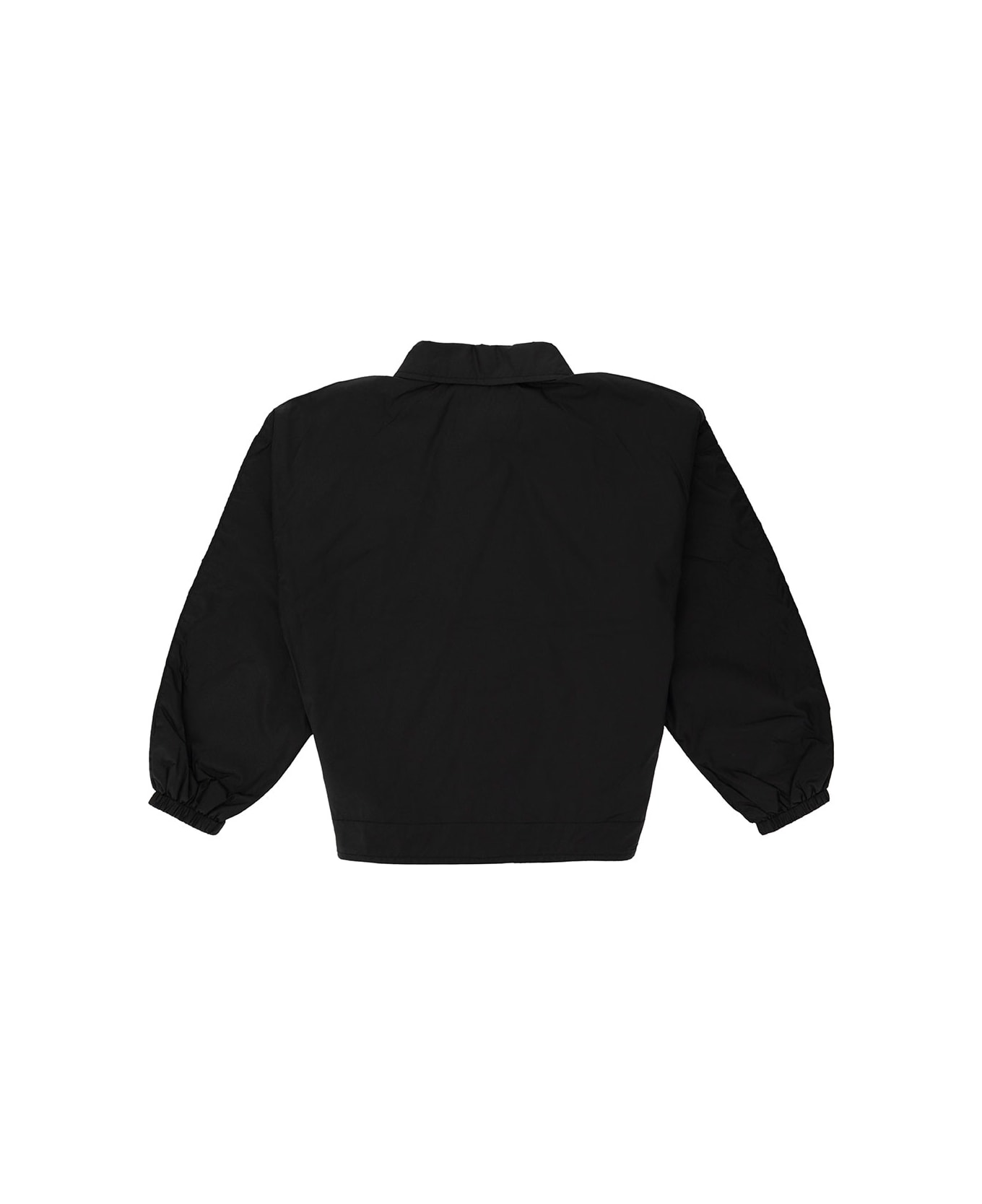 Marni Black Shirt With Tonal Logo Embroidery In Nylon Boy - Black