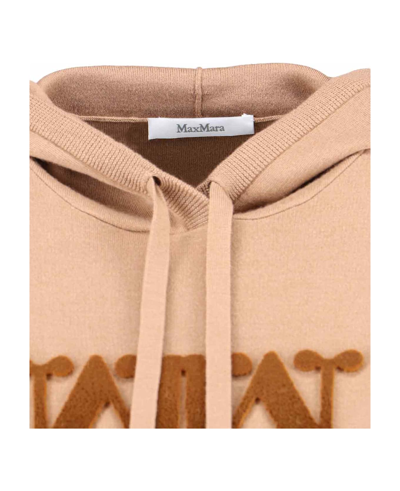 Max Mara Virgin Wool Hoodie - CAMMELLO