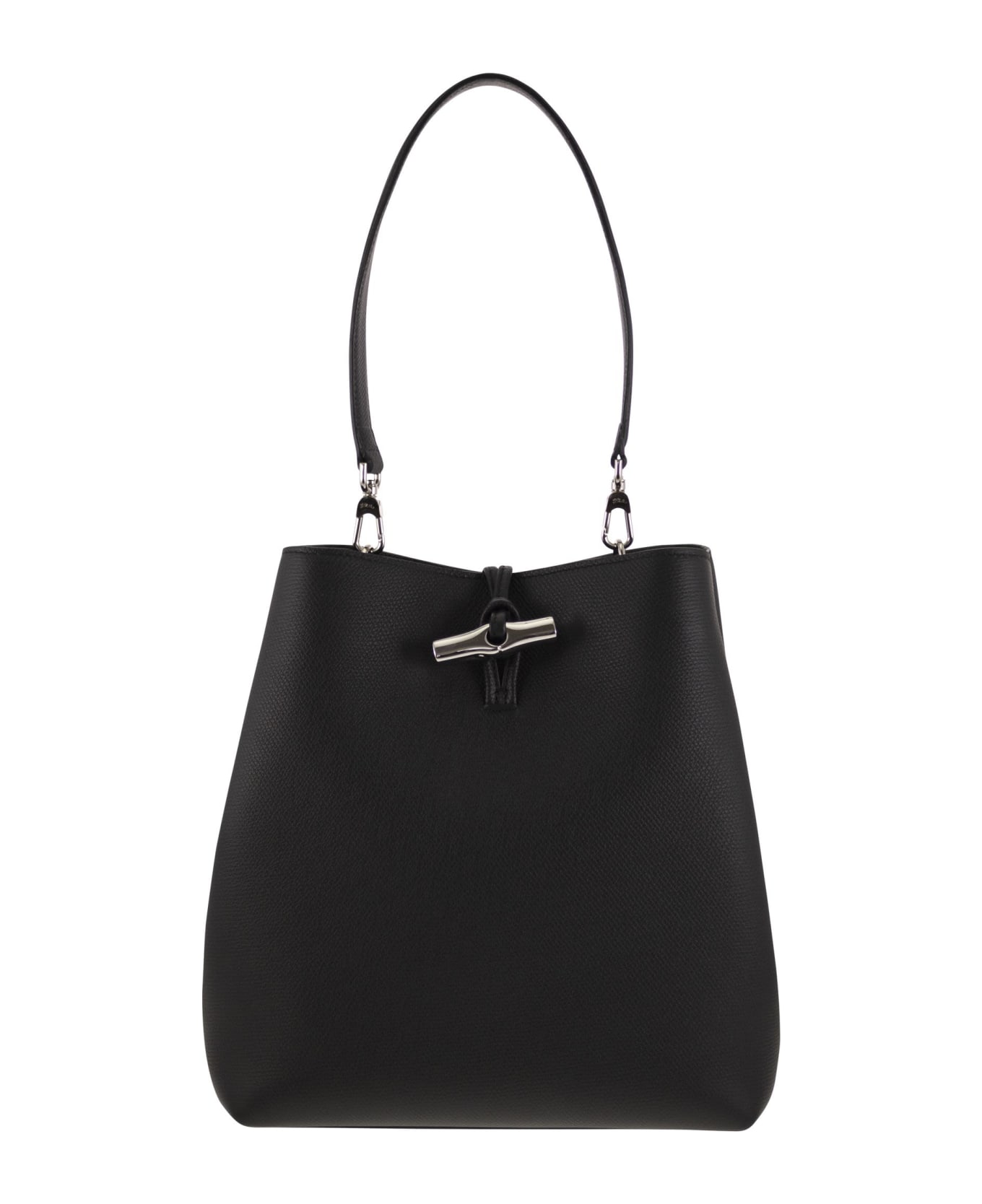 Longchamp Le Roseau M Shoulder Bag - Black