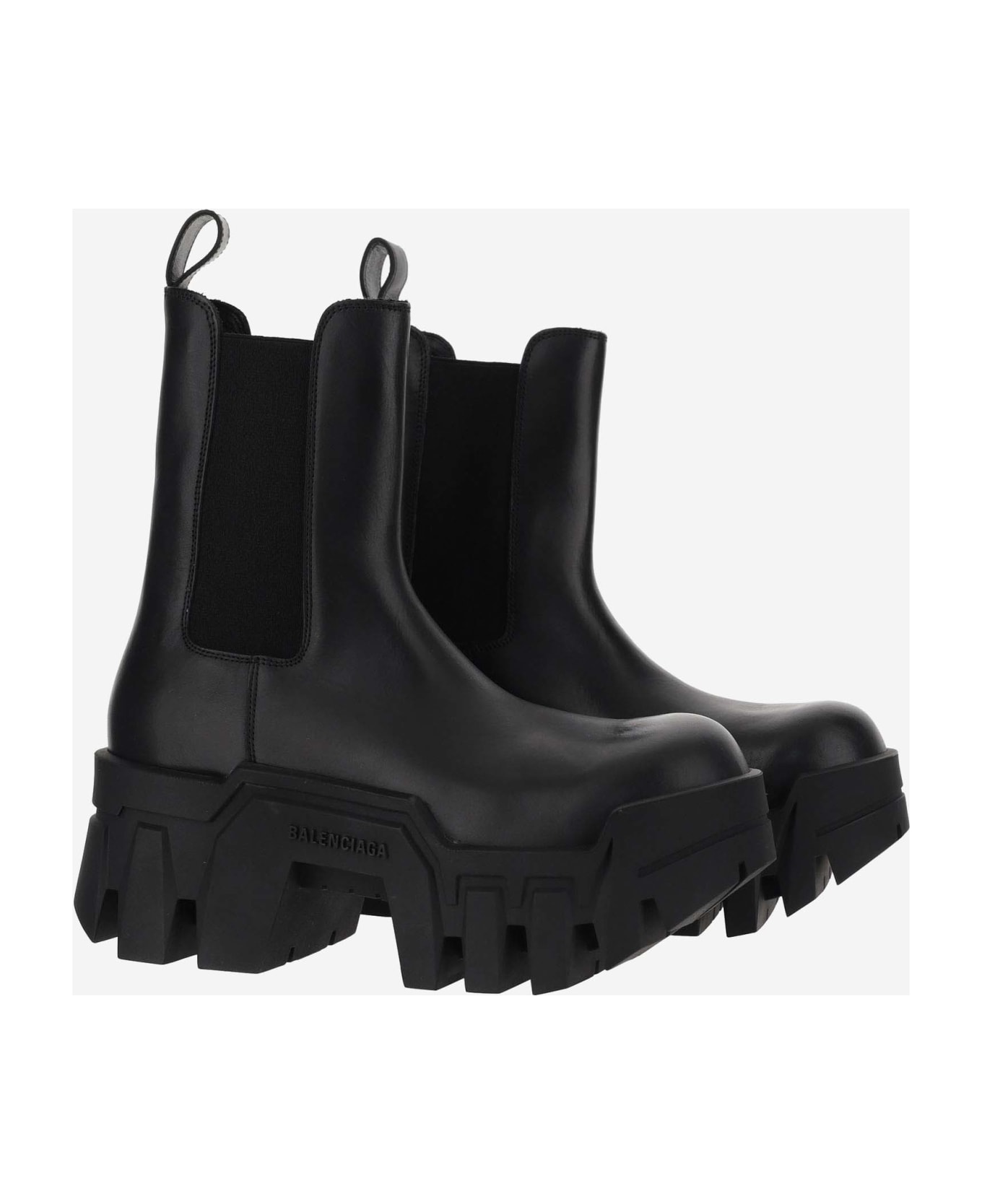 Balenciaga Bulldozer Leather Chelsea Boots - Black