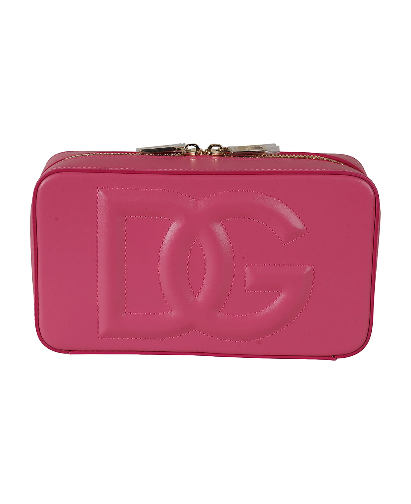 Dolce & Gabbana Logo Embossed Two-way Zip Shoulder Bag - Glicine クラッチバッグ