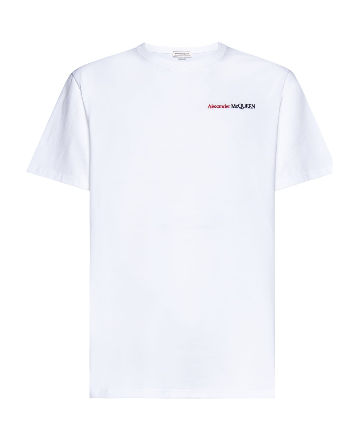 Alexander McQueen Logo Embroidery T-shirt - Opticalwhite