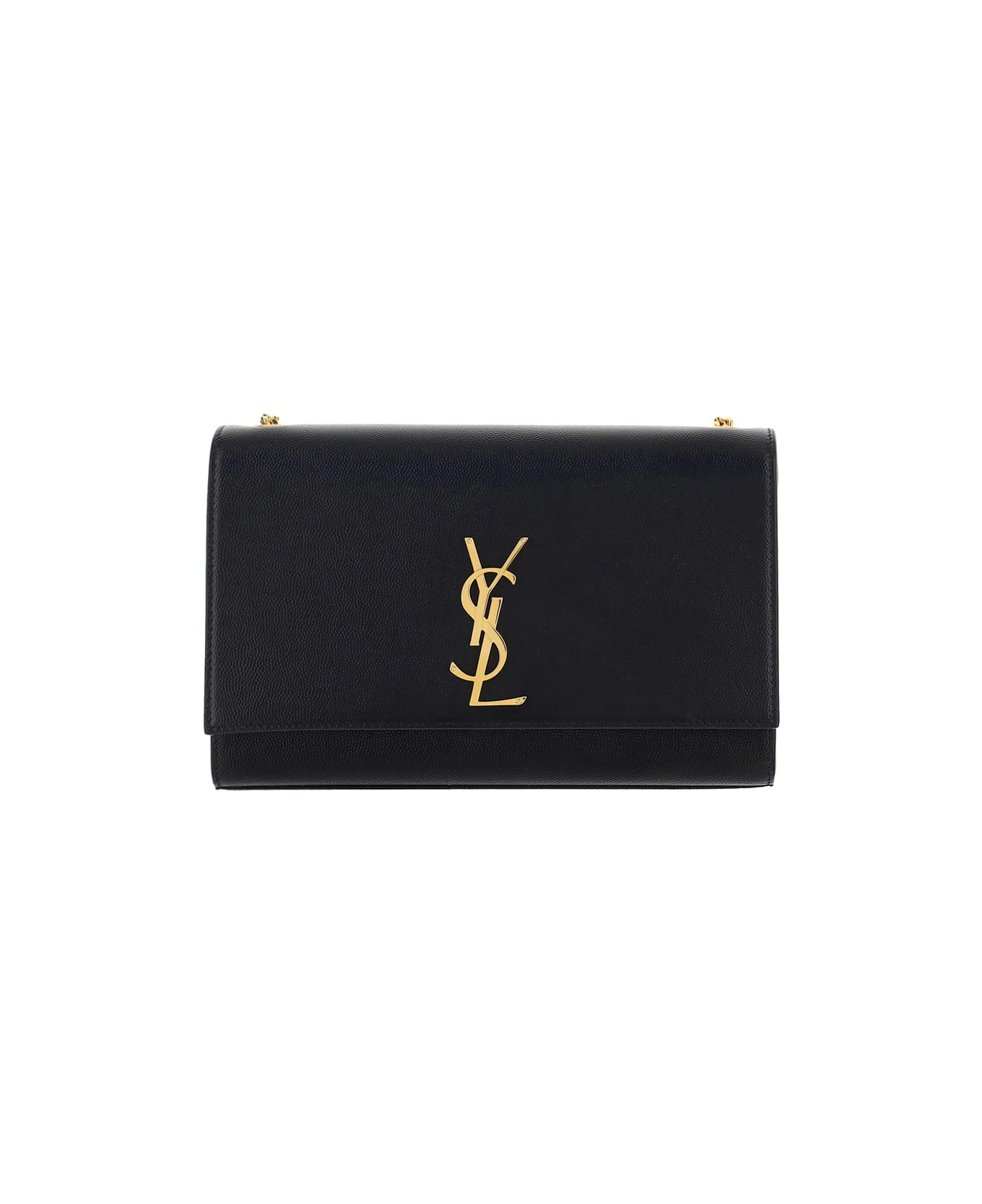 Saint Laurent Monogram Shoulder Bag - BLACK