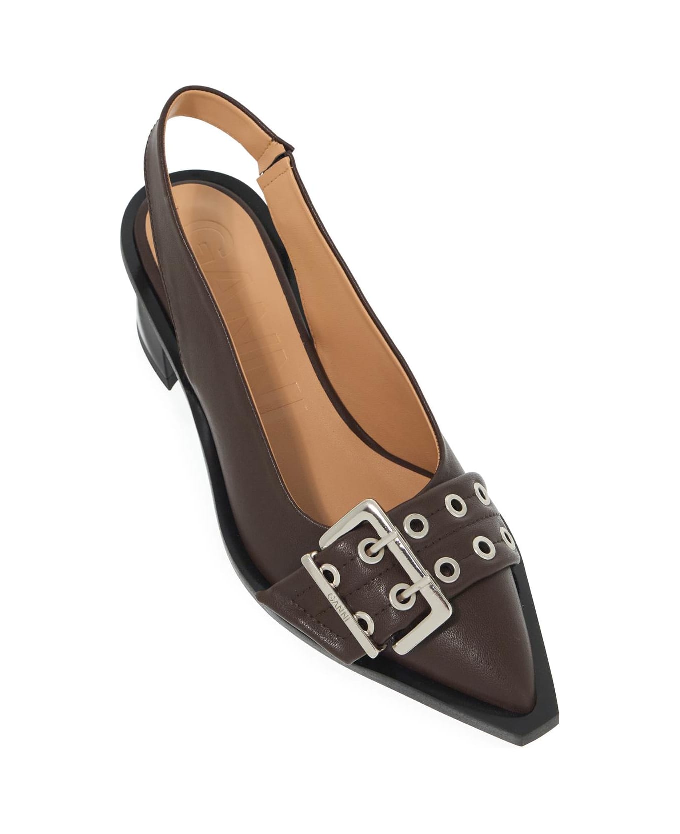 Ganni Slingback Decollet - CHOCOLATE FONDANT (Brown)