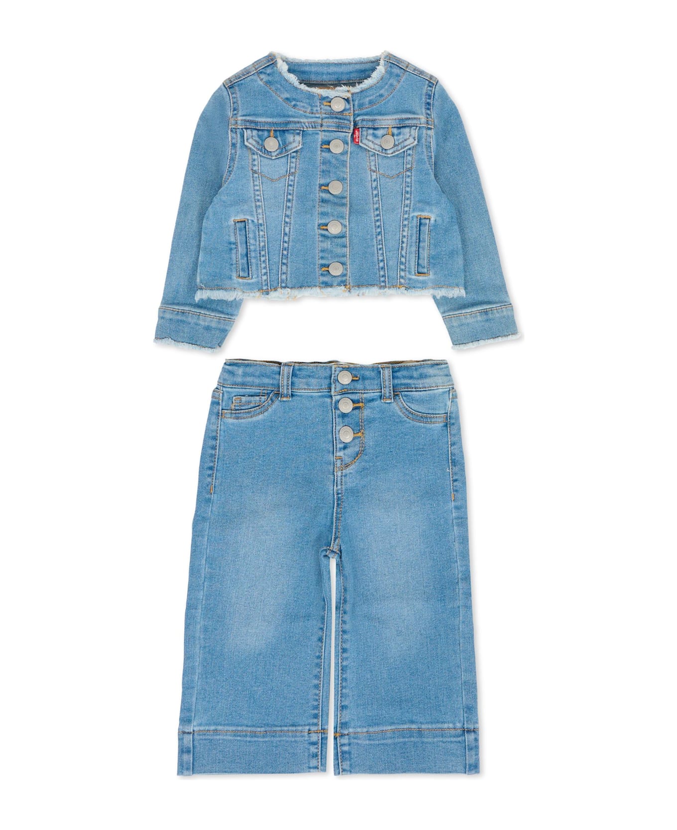 Levi's Pink Suit For Baby Girl With Bear - Pink