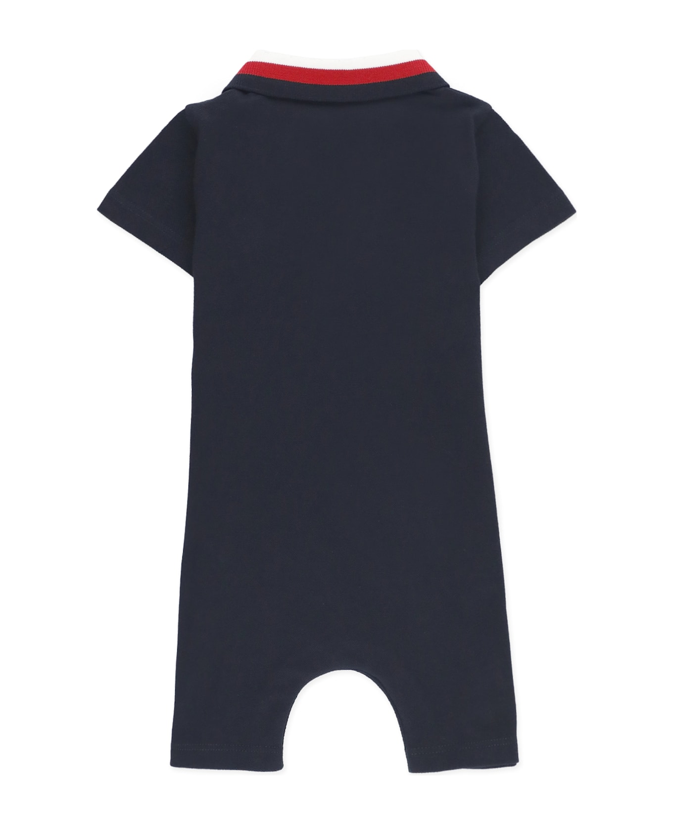 Moncler Onesie With Logo - Blue