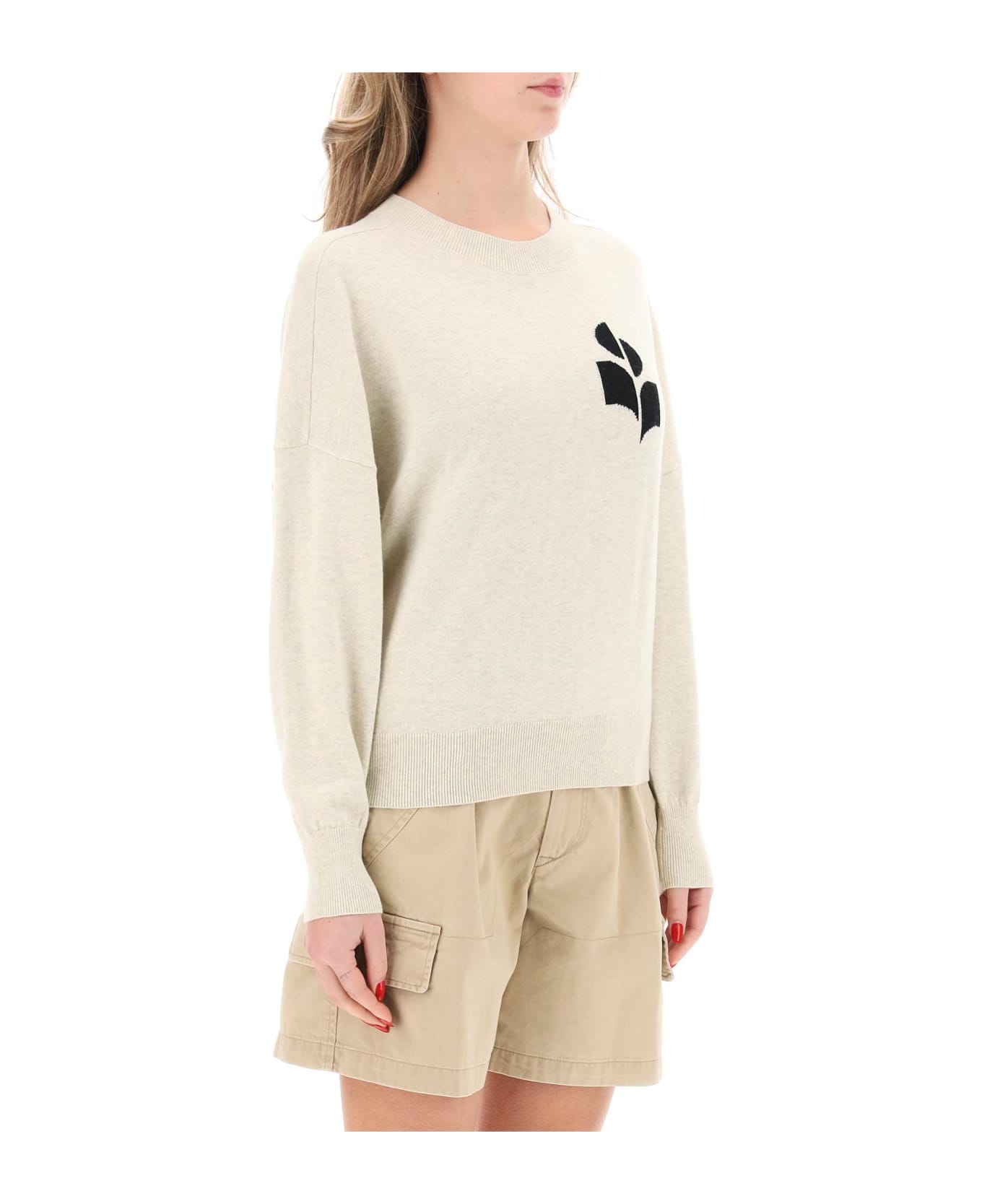 Marant Étoile Marisans Sweater With Logo Intarsia - GREY