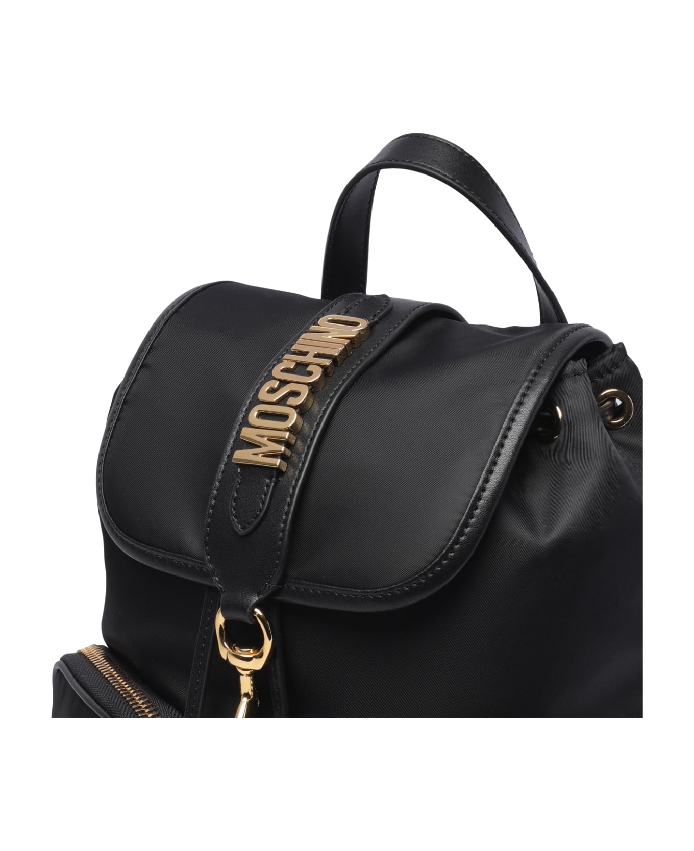 Moschino Logo Lettering Backpack - Black