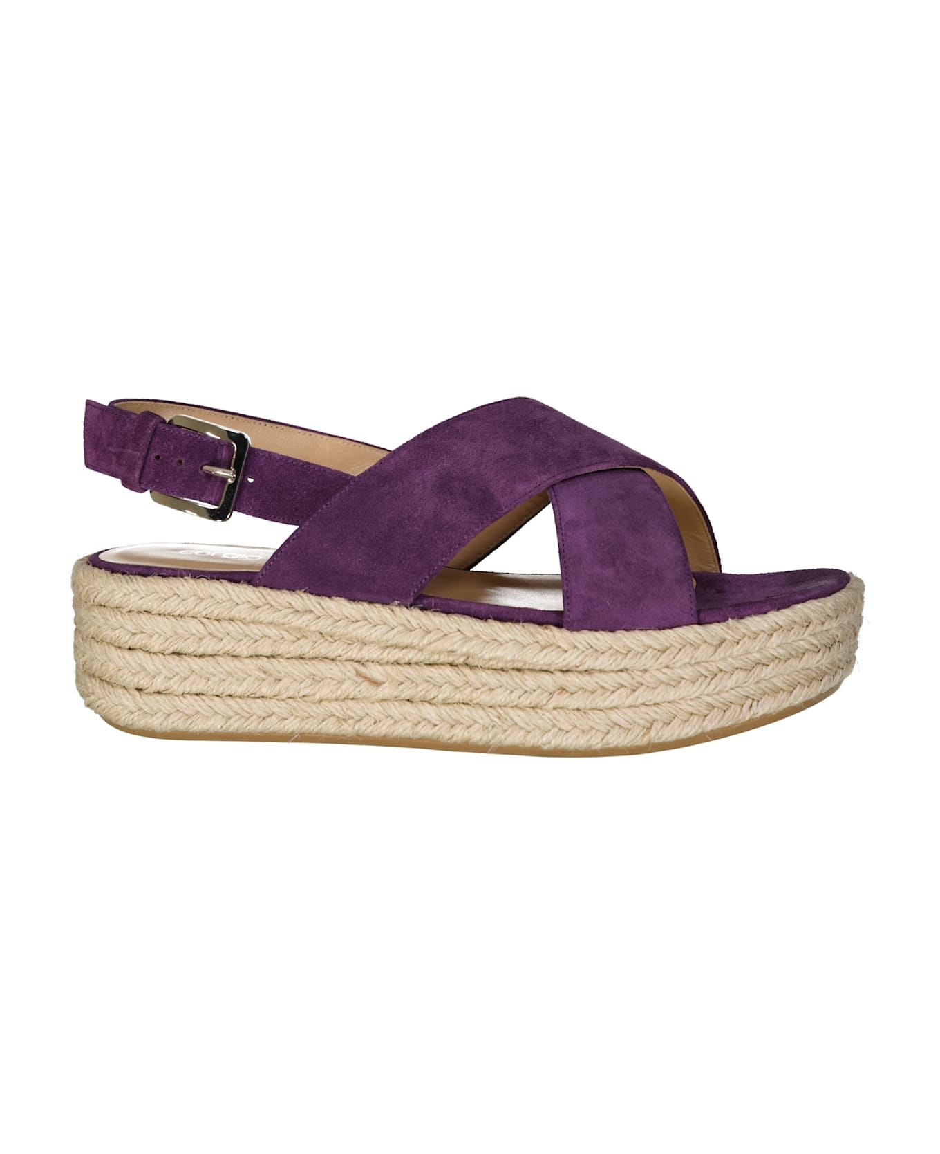 Sergio Rossi Leather Espadrilles - Purple