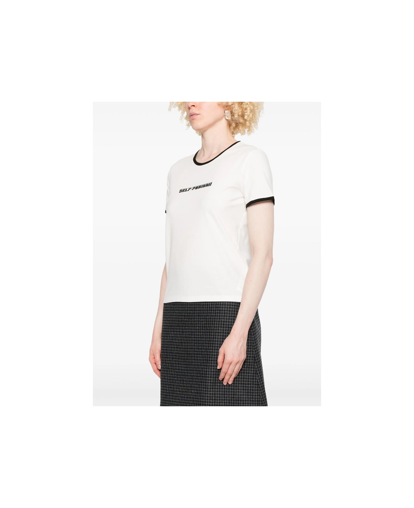 self-portrait T-shirt - WHITE