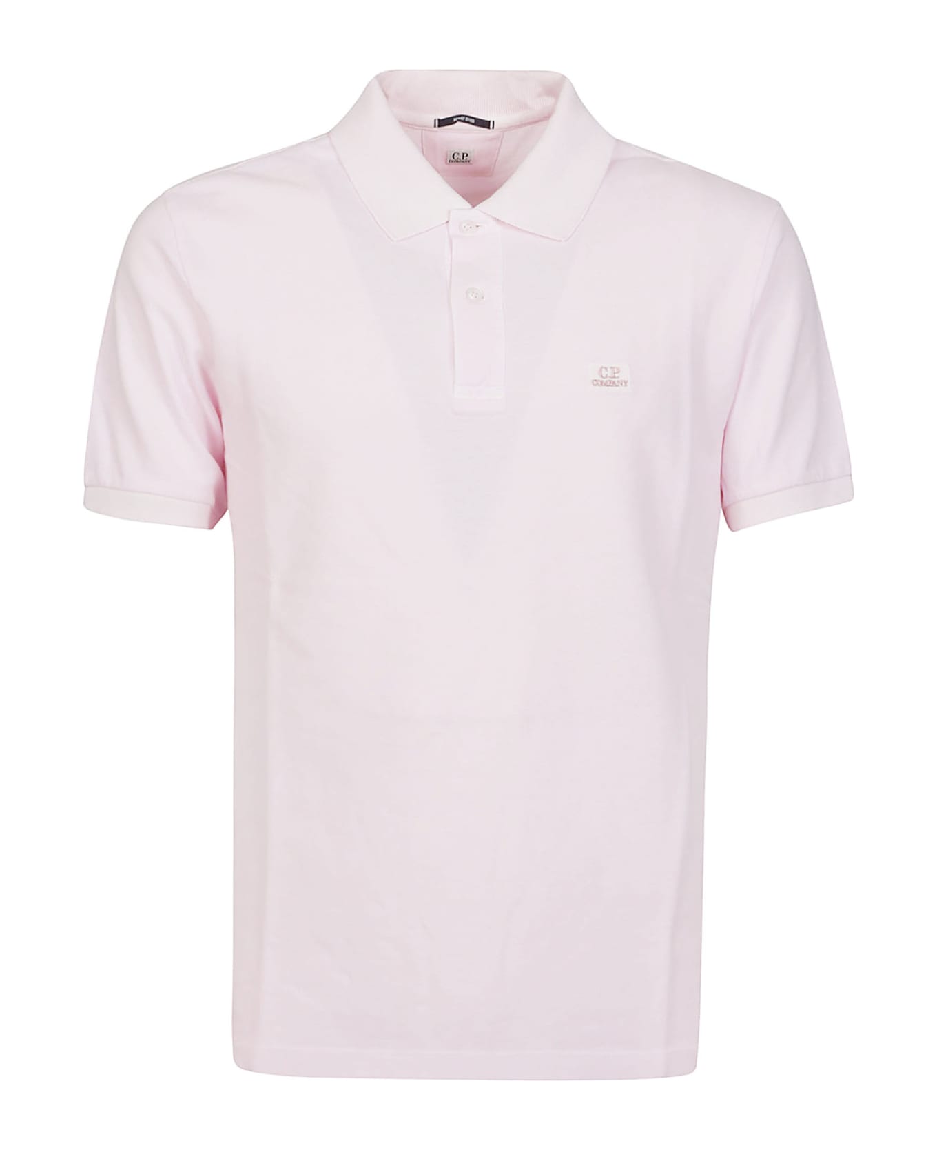 C.P. Company 24/1 Piquet Resist Dyed Short Sleeve Polo Shirt - Heavenly Pink