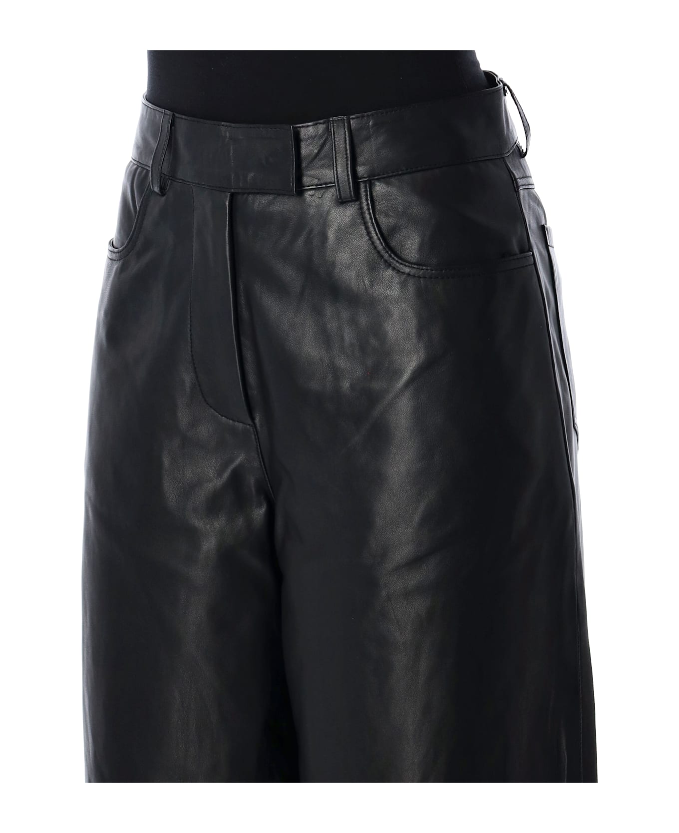 REMAIN Birger Christensen Cocoon Leather Pants - Nero