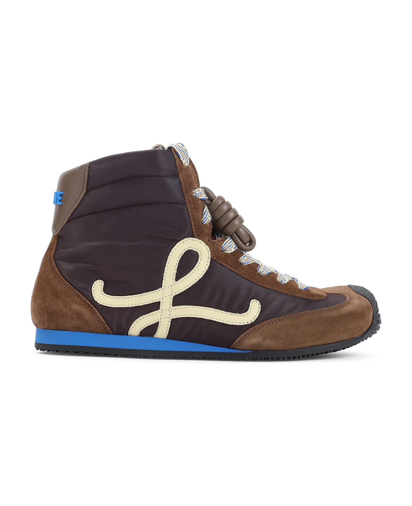 Loewe Ballet Runner 2.0 High Top Sneakers - Brown Yellow/blue