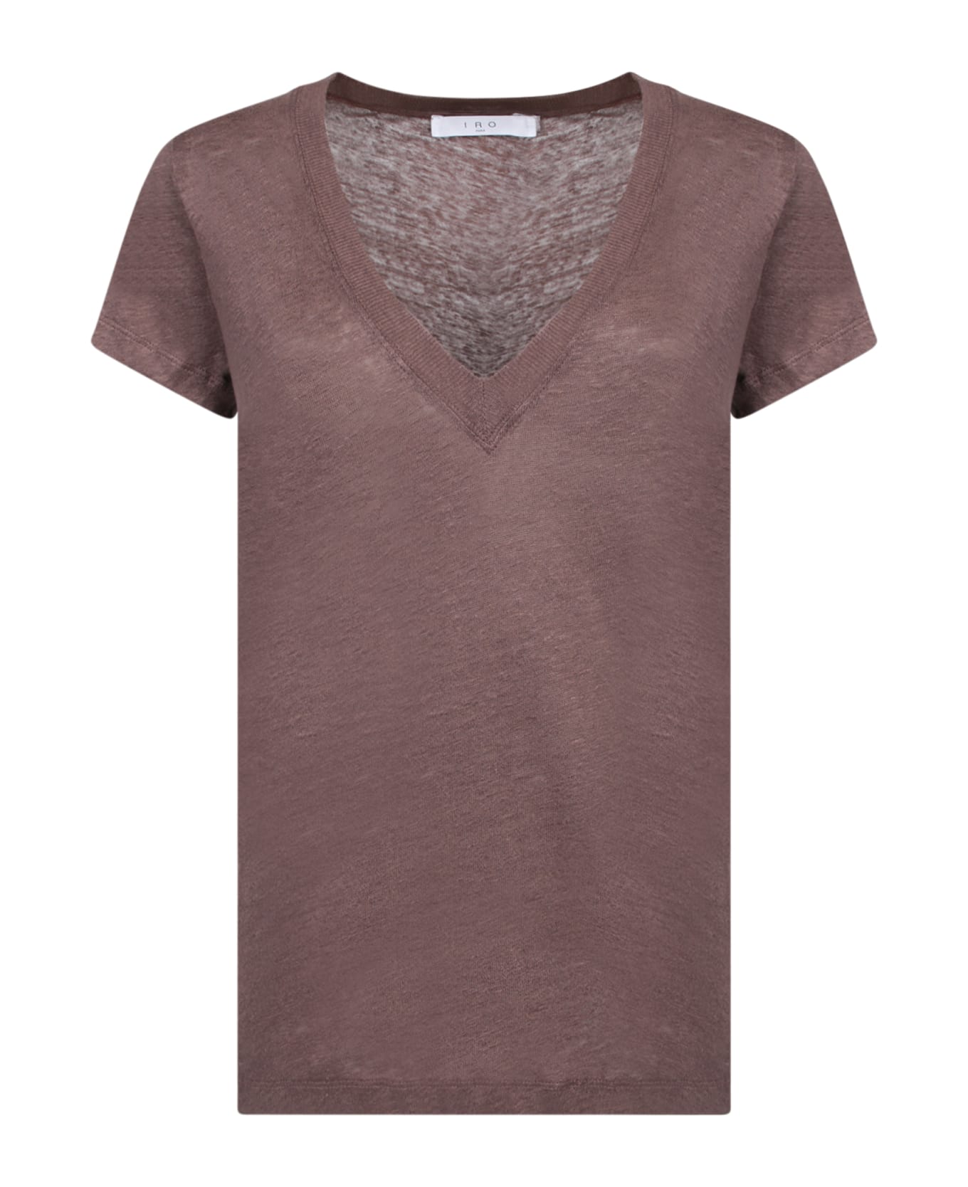 IRO Linen T-shirt In Brown - Brown Tシャツ