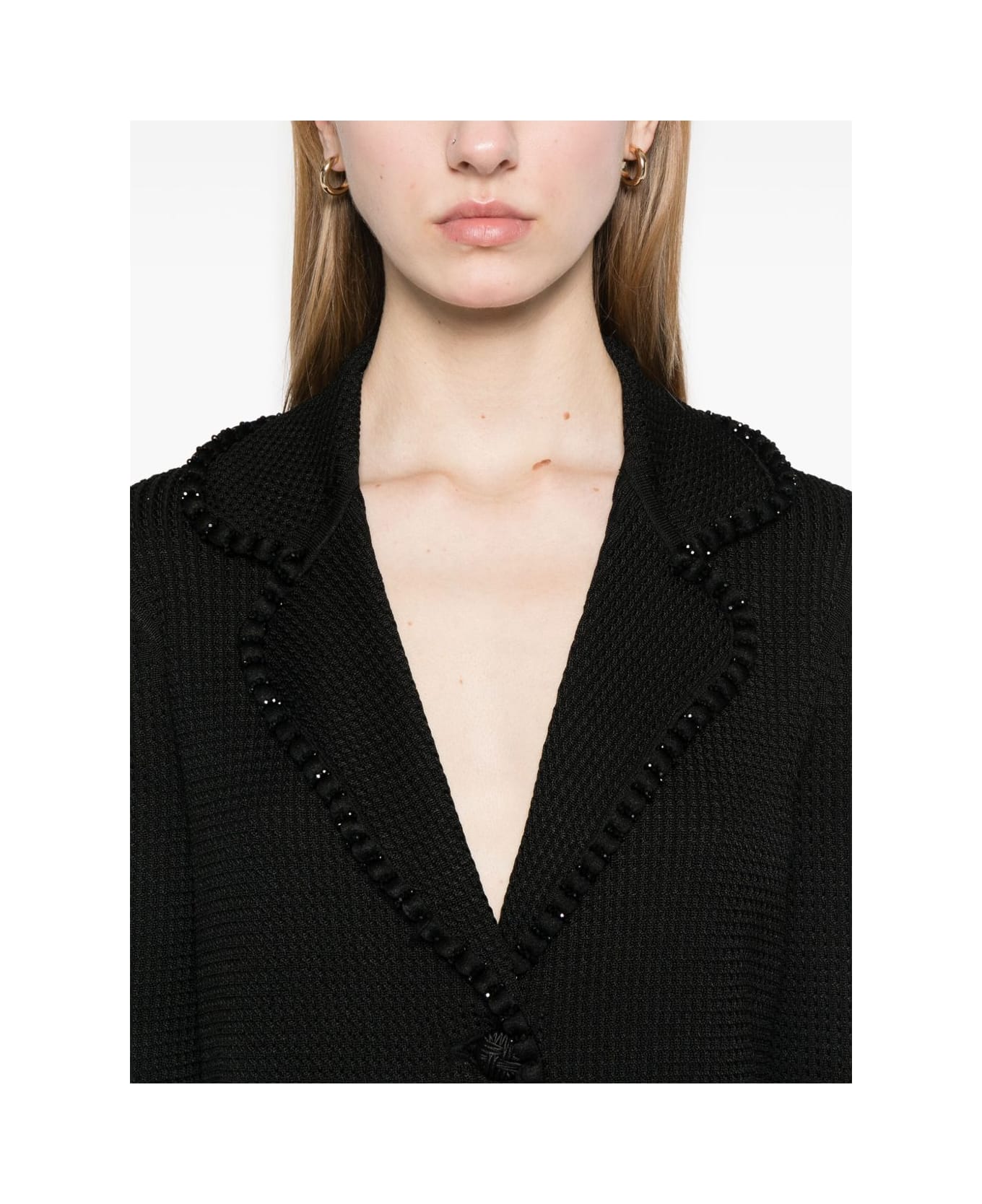 Emporio Armani Single-breasted Blazer Jacket - Black