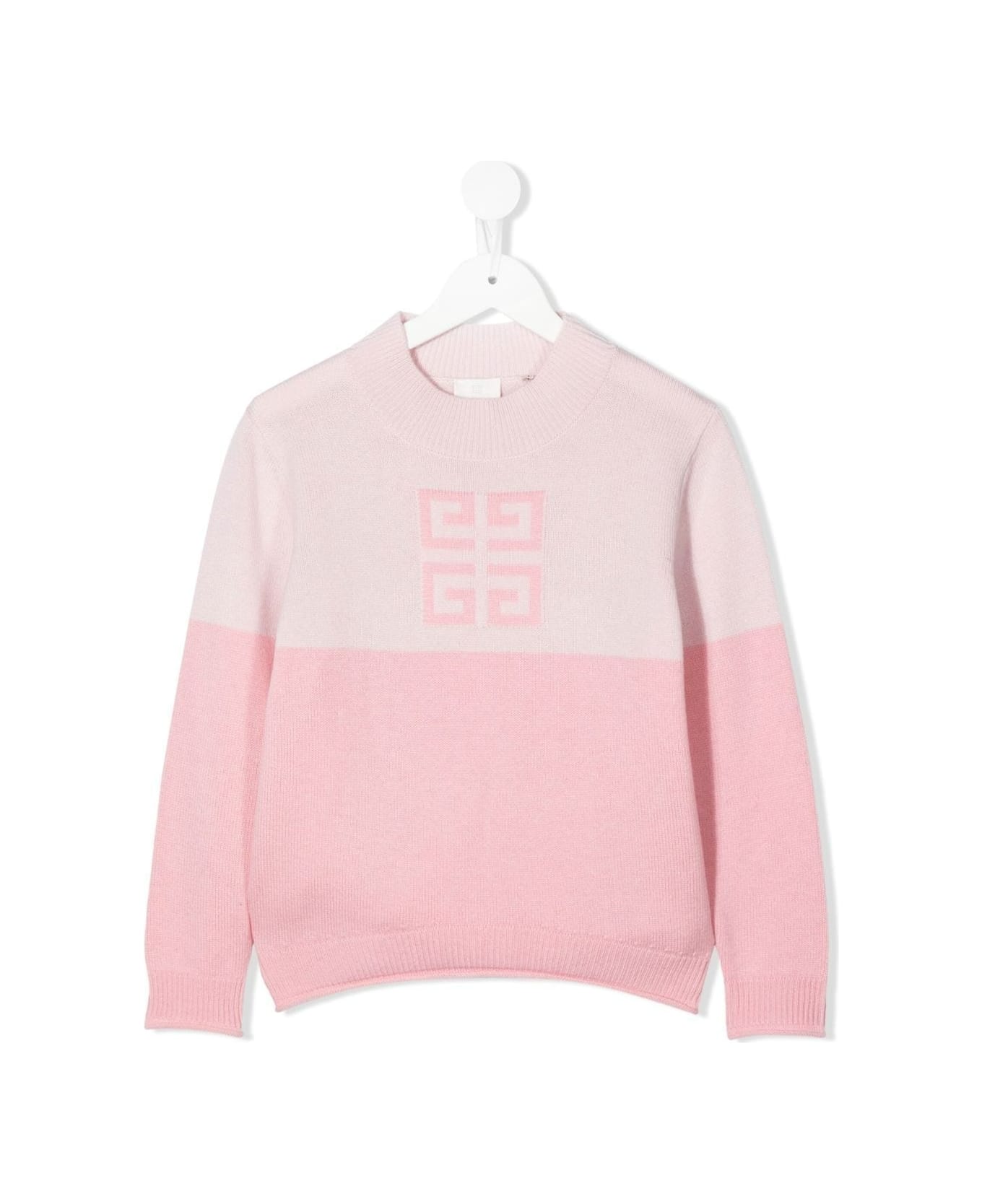 Givenchy Pink 4g Kids Sweater - Rosa
