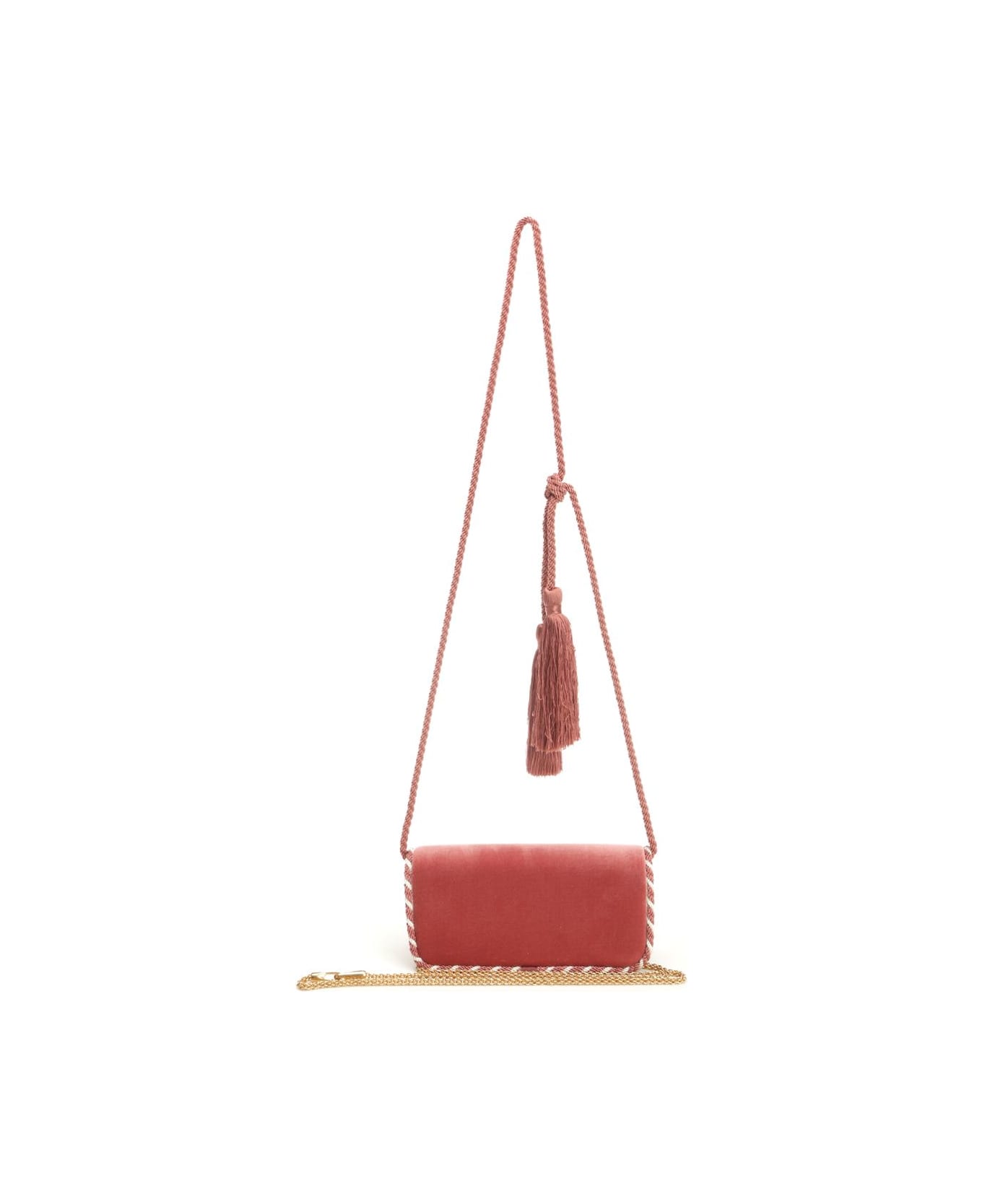 Valentino Garavani Locò Mini Velvet Clutch - PHARD/BURRO/PHARD/CRYSTAL
