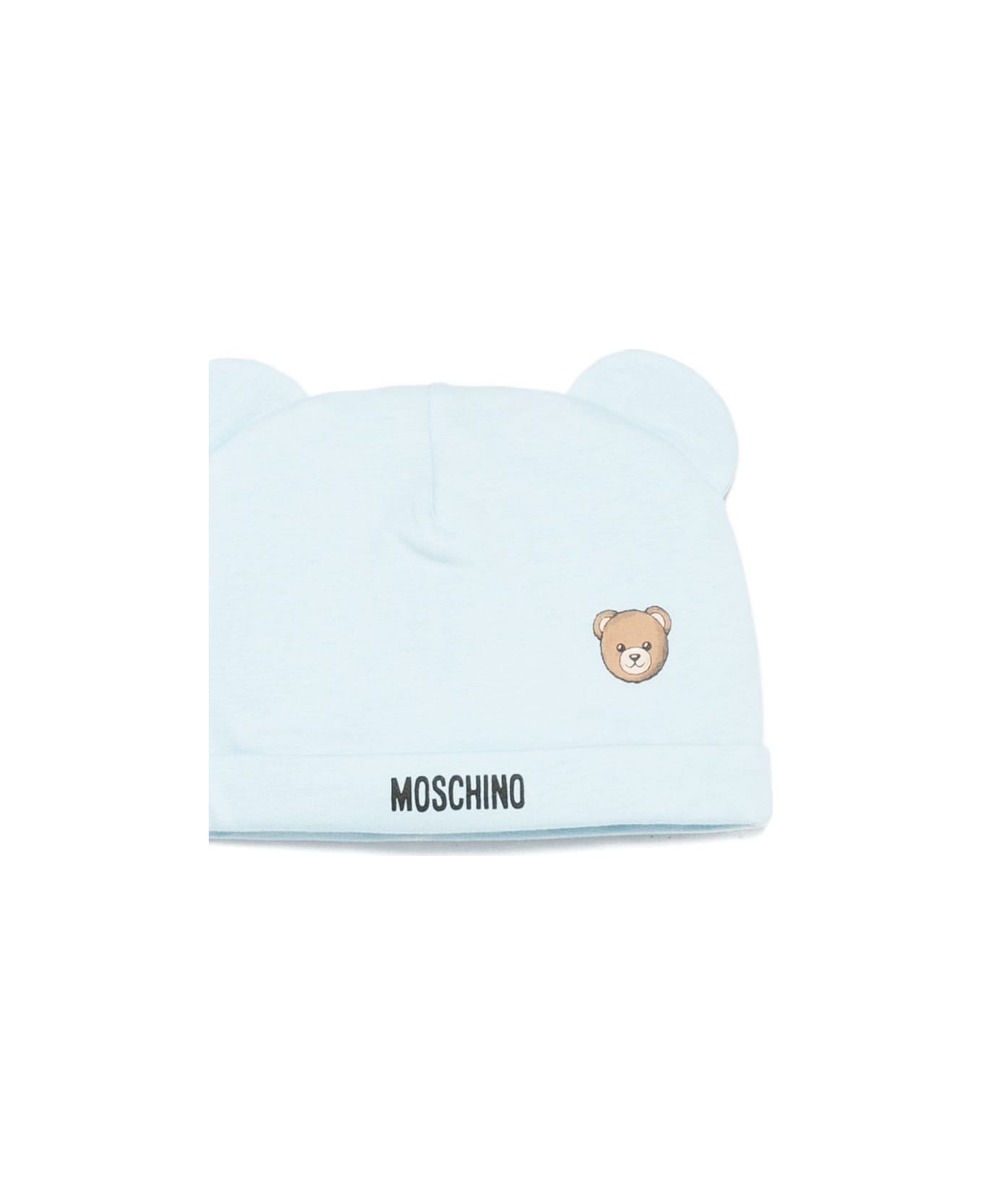 Moschino Kids Baby Set With Teddy Bear Motif - Clear Blue