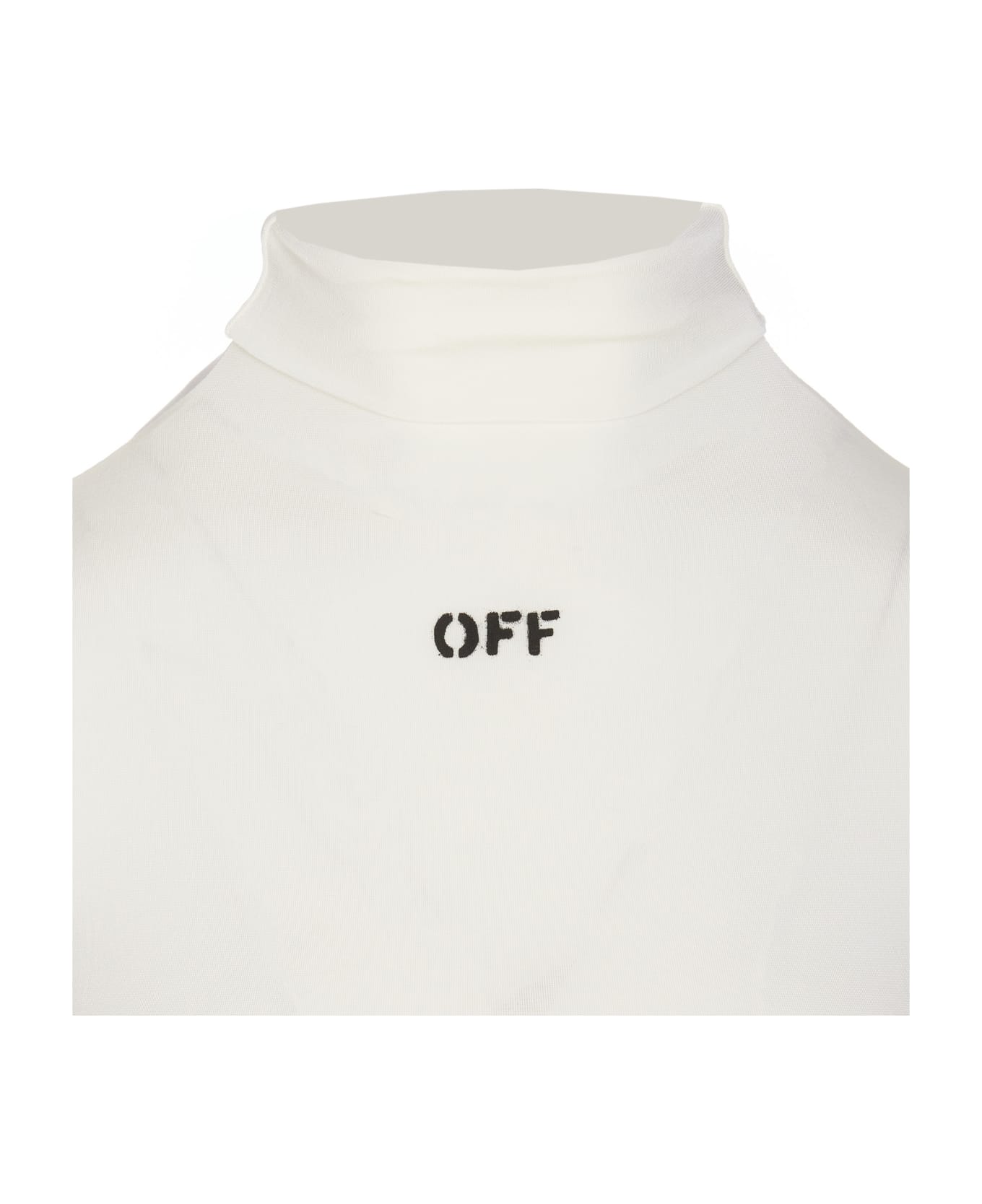 Off-White Off Stamp Logo Short Sleeves Sweater - White