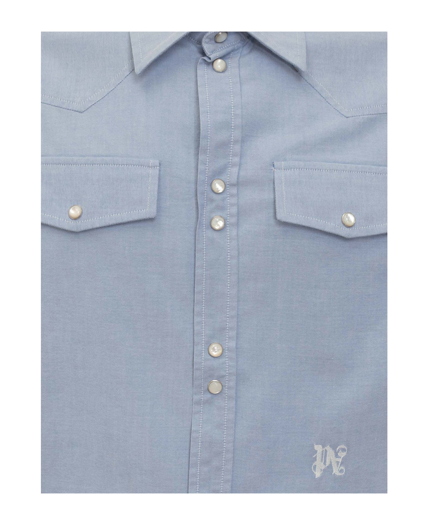 Palm Angels Monogram Pa Shirt - LIGHT BLUE シャツ