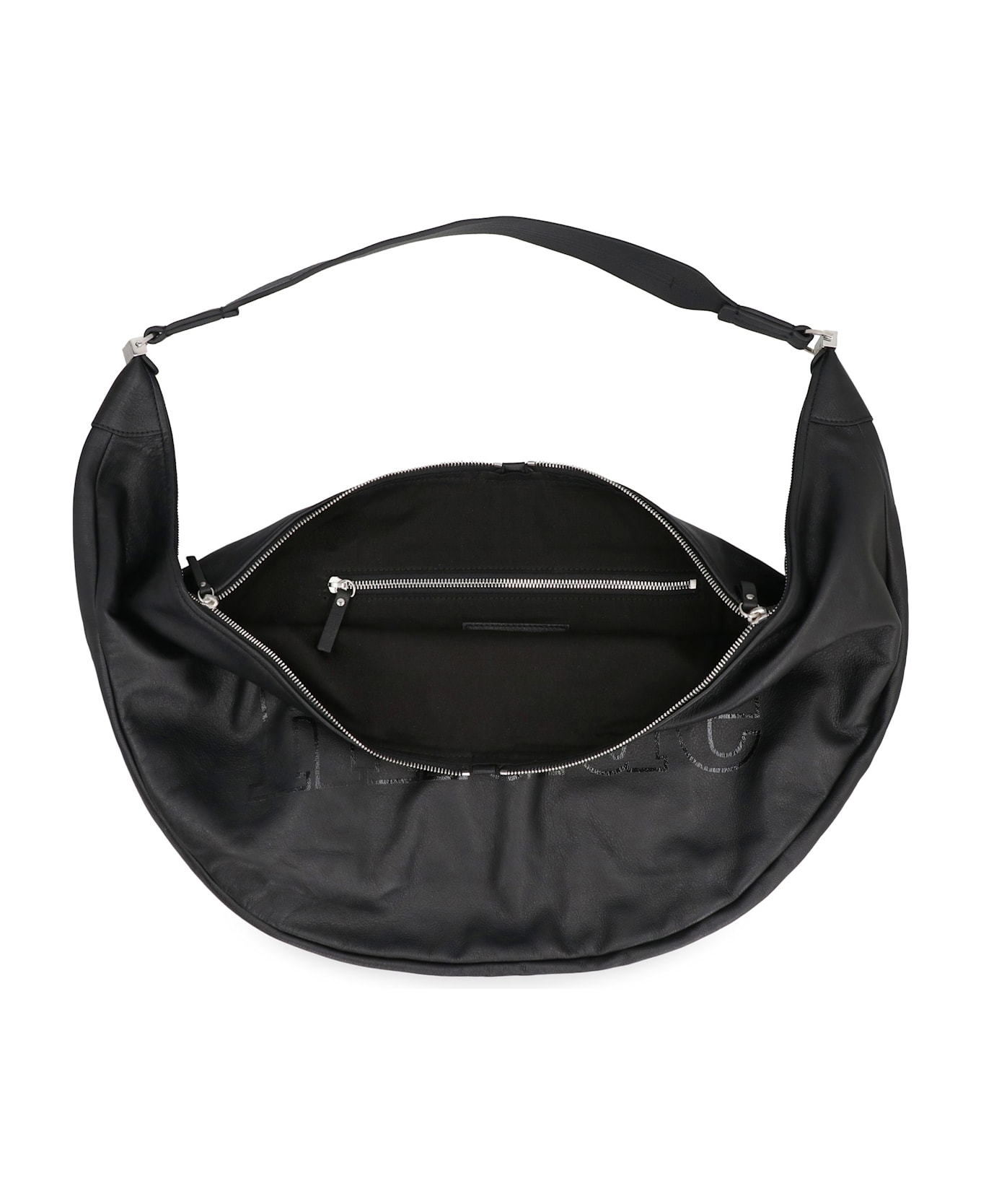 Rhude Leather Messenger Bag - black