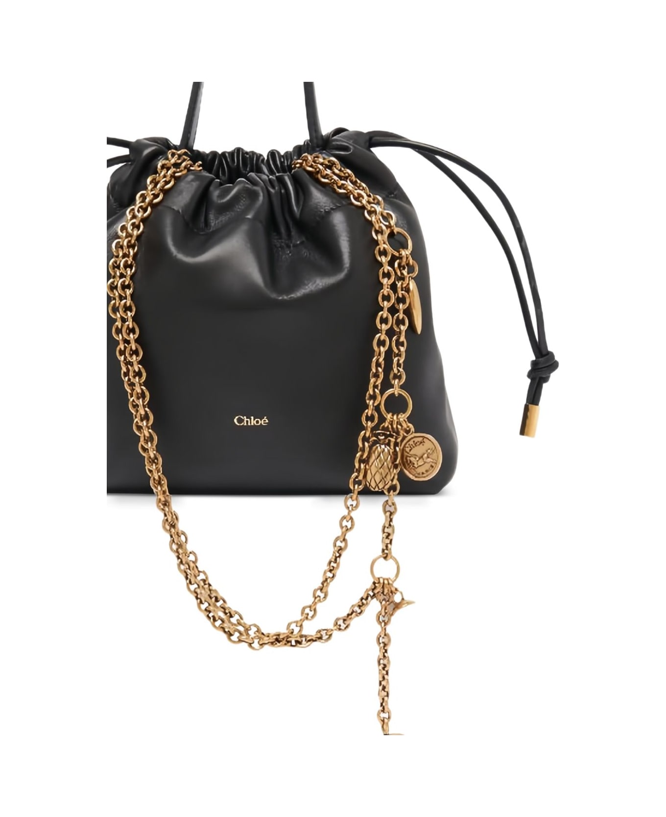 Chloé Icons Leather Bucket Bag - Black