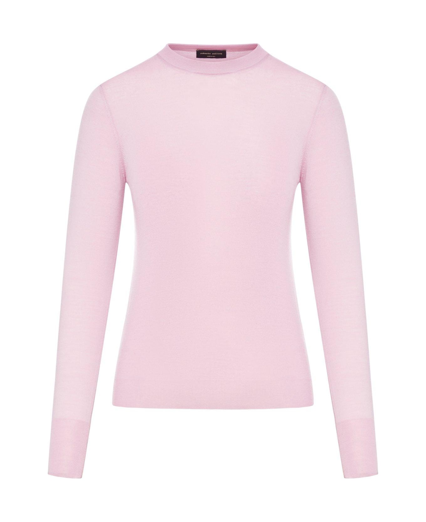 Roberto Collina Crewneck Knit Sweater - Pink & Purple