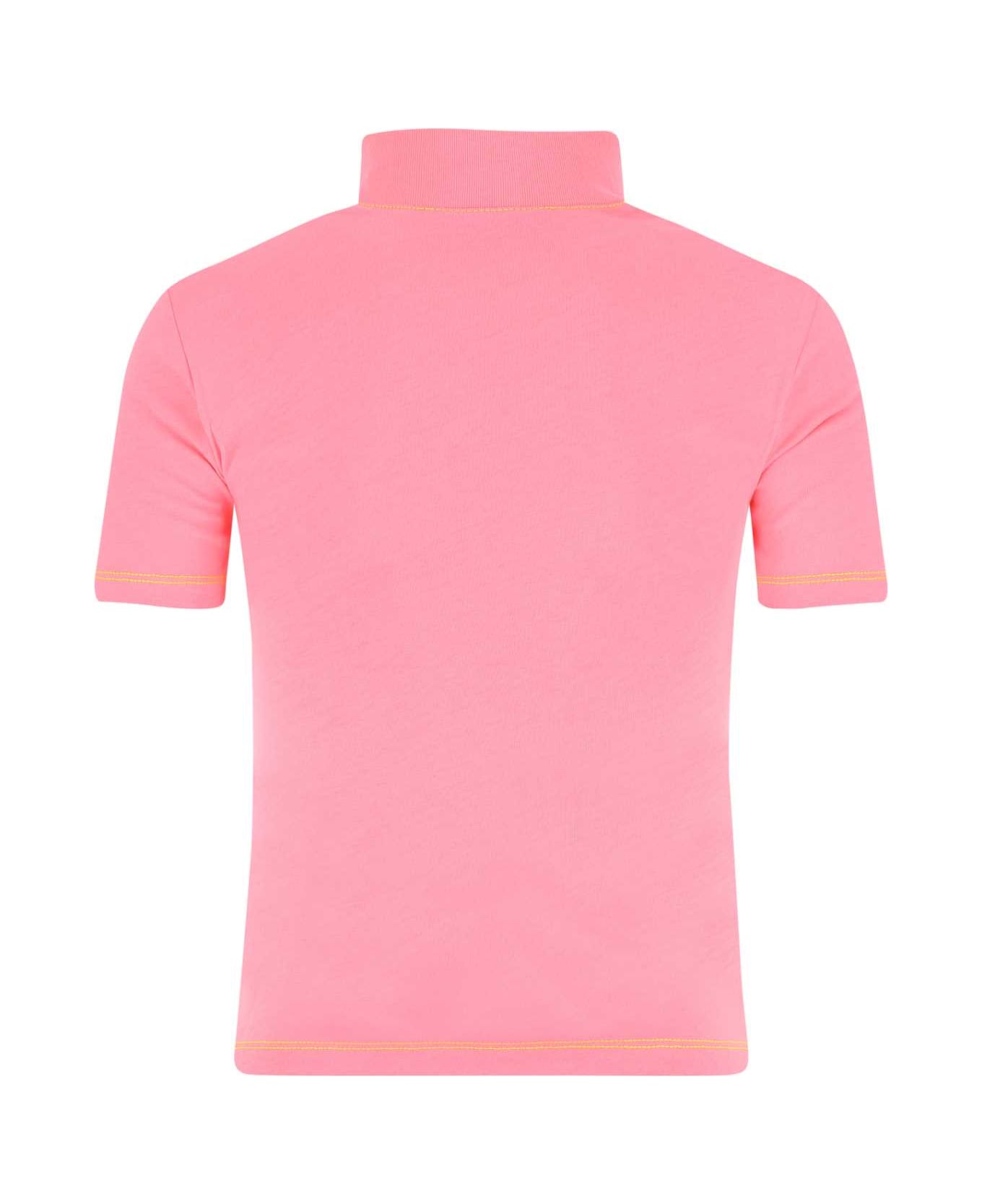 Chiara Ferragni Pink Cotton T-shirt - 414 ポロシャツ