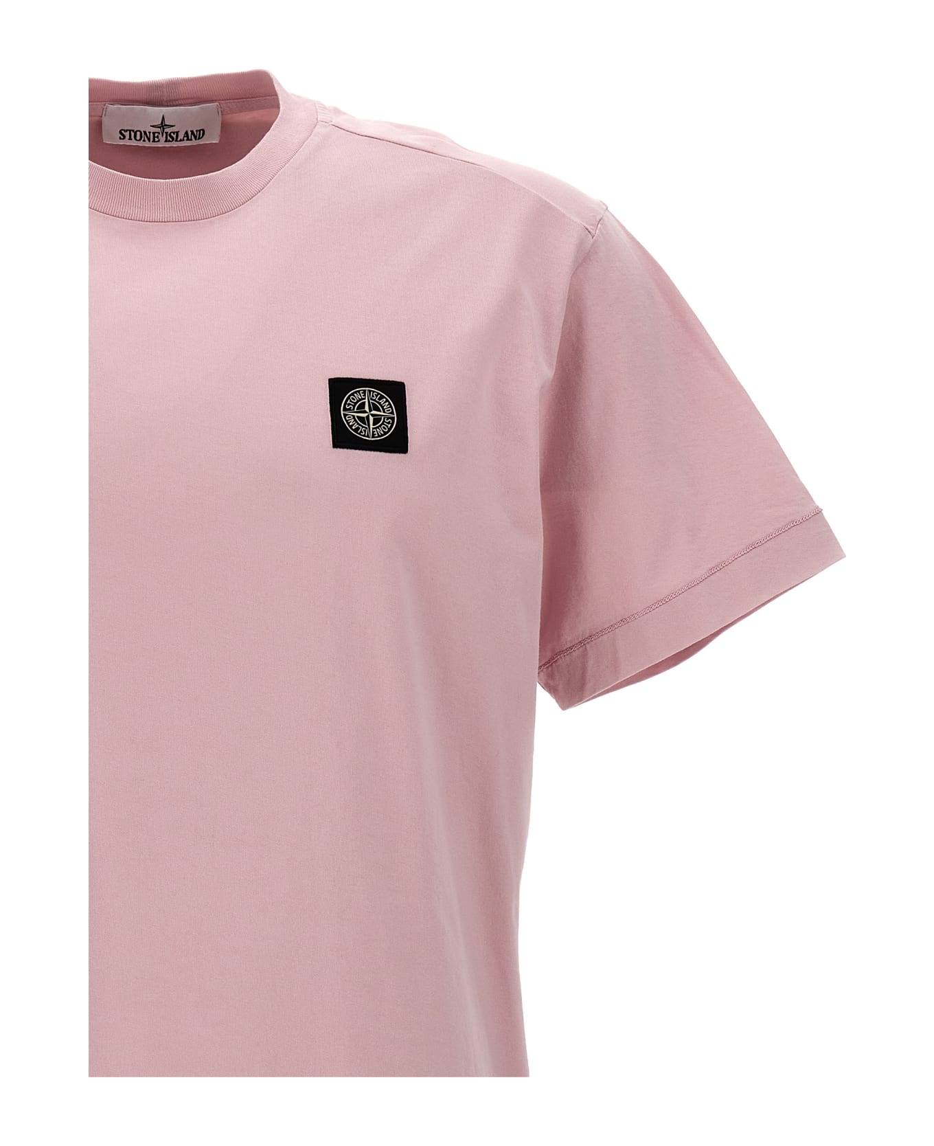 Stone Island Patch Tee T-shirt - Pink & Purple シャツ