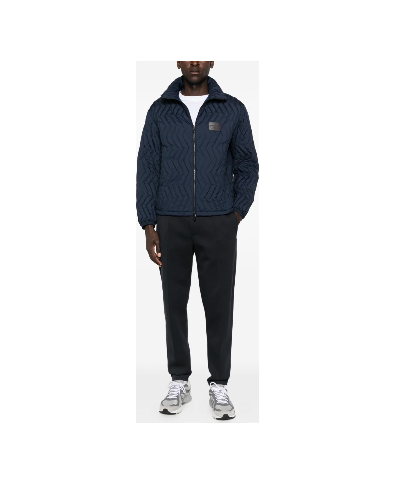 Emporio Armani Quilted Down Jacket - Blue